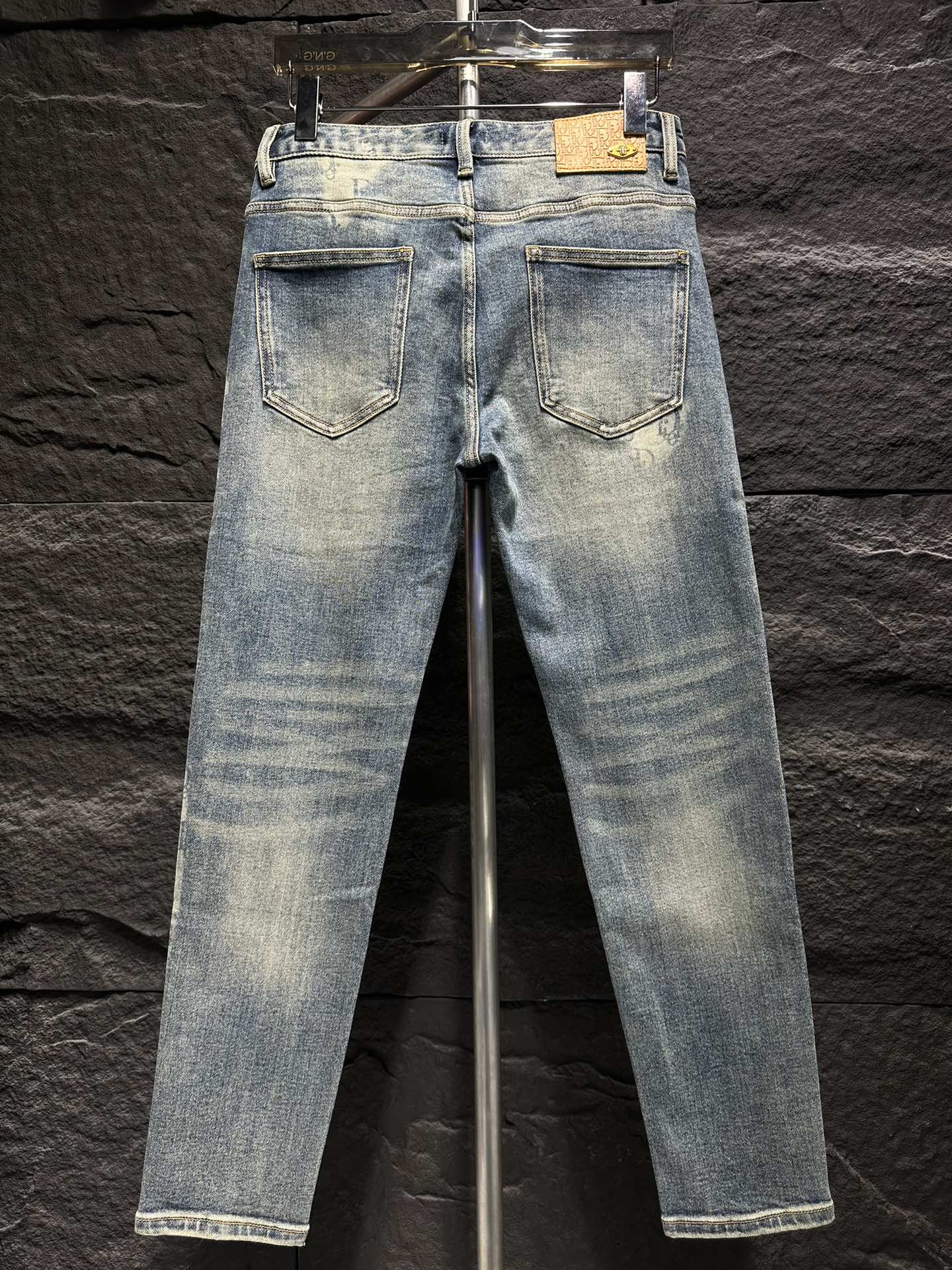 Dior Distressed Denim Jeans - Slim Fit, Light Blue Wash, Designer Style 7 i1746175803 7217 1
