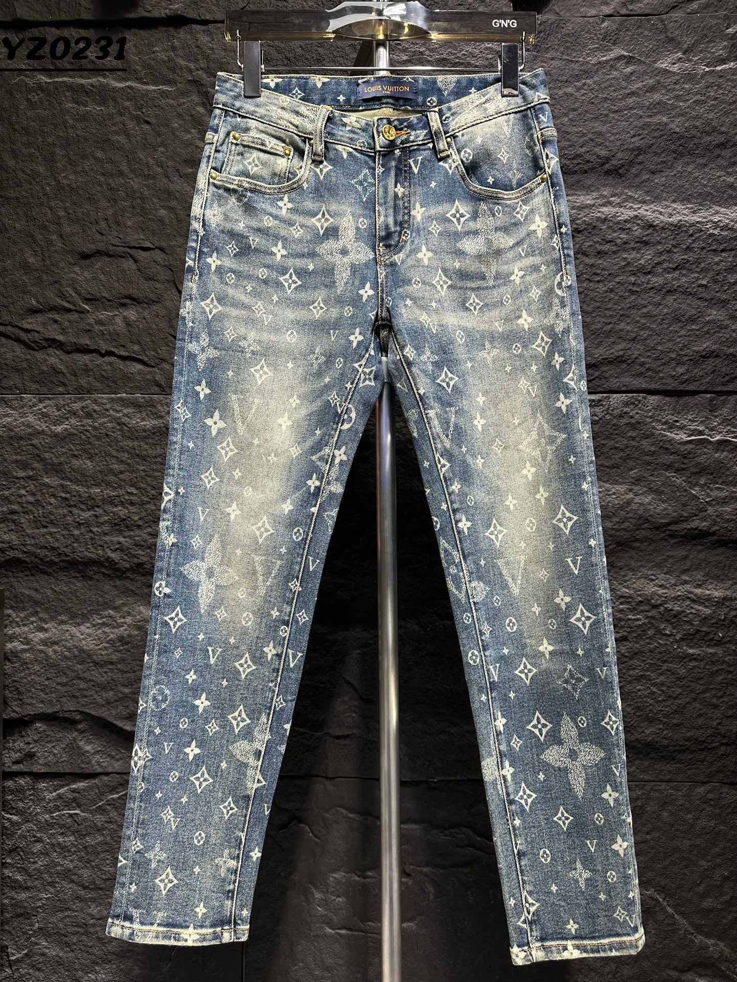 Louis Vuitton 2025 New Style Jeans, Stylish Denim with Iconic Monogram Pattern 2 i1746175853 5283 5