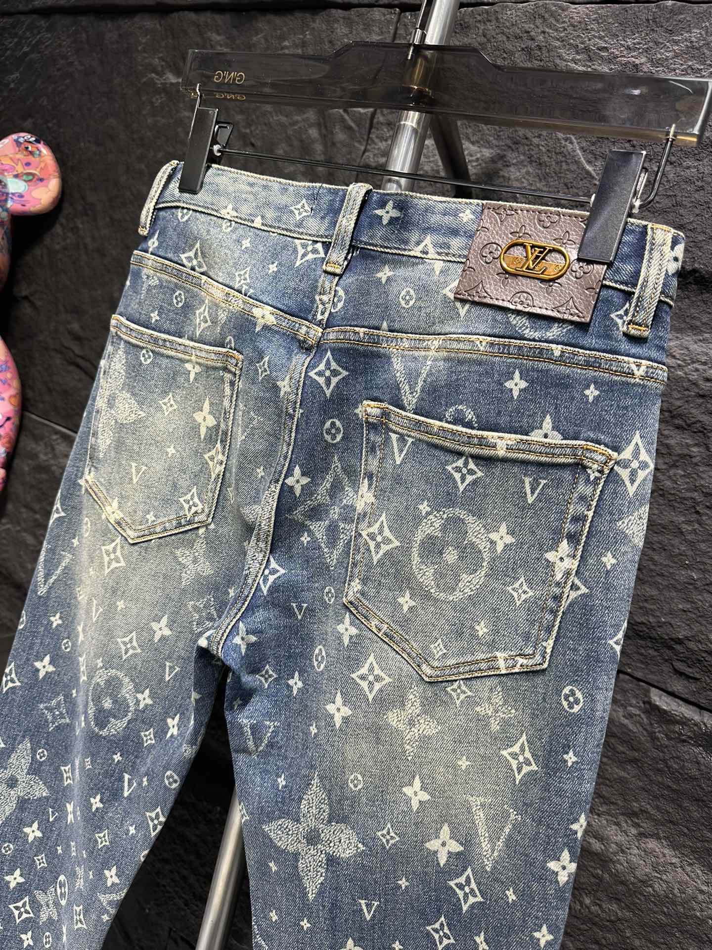 Louis Vuitton 2025 New Style Jeans, Stylish Denim with Iconic Monogram Pattern 10 i1746175854 2838 8