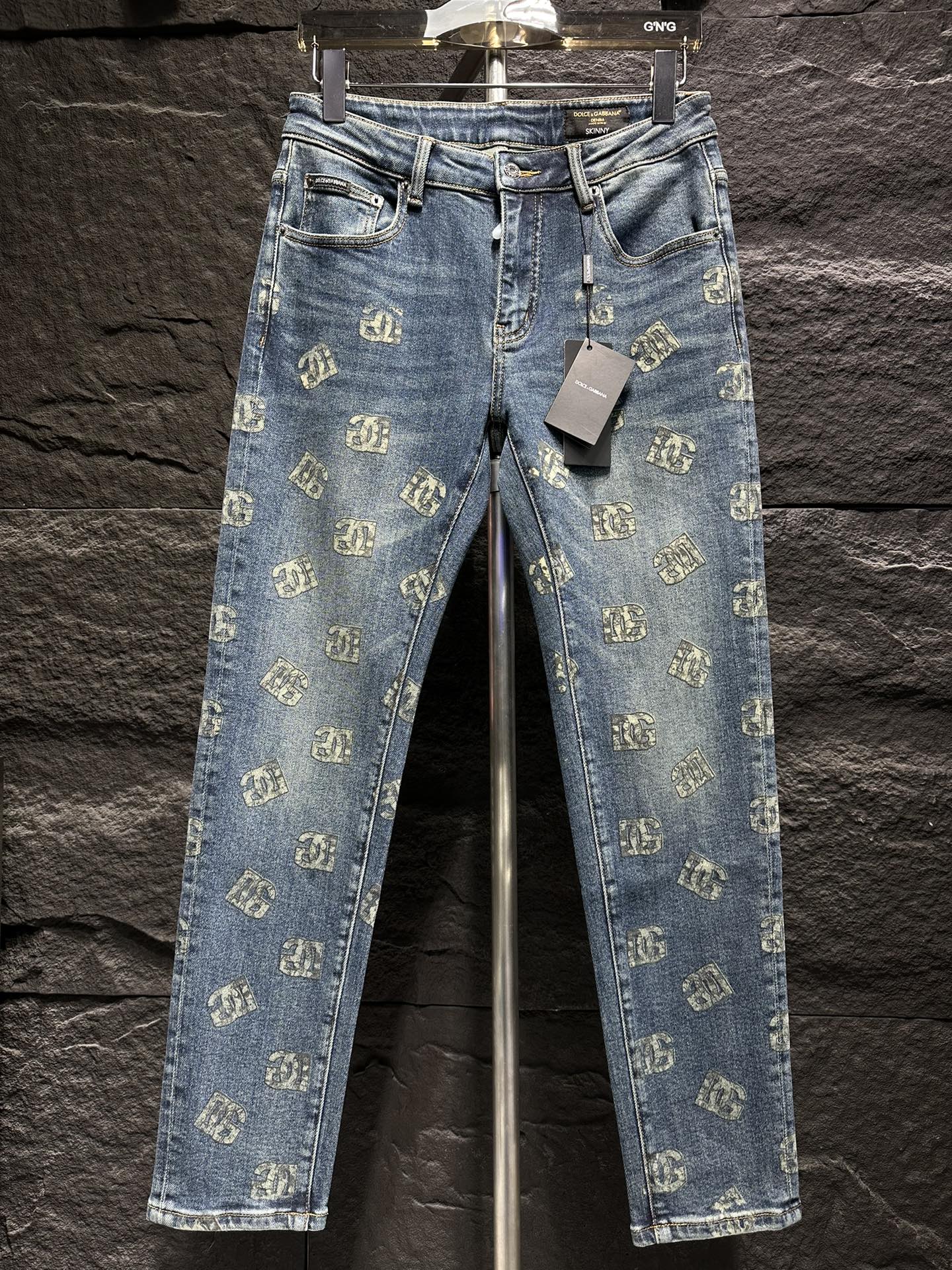 Dolce & Gabbana Jeans - All-Over Logo Print, Slim Fit, Premium Denim 3 i1746179554 1591 0