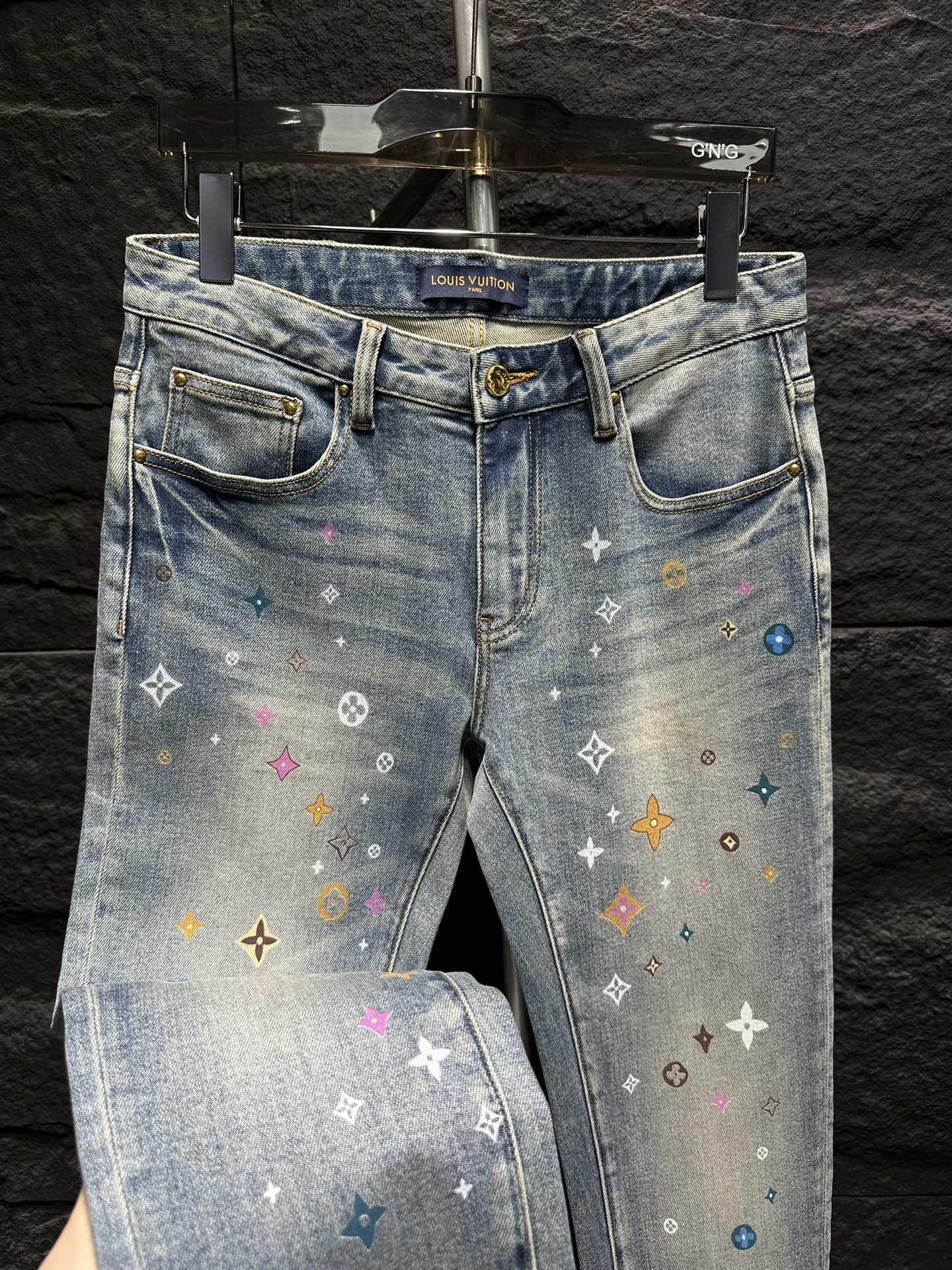 Louis Vuitton 2024 Jeans with Multicolor Signature Embroidery 6 i1746712471 730 0