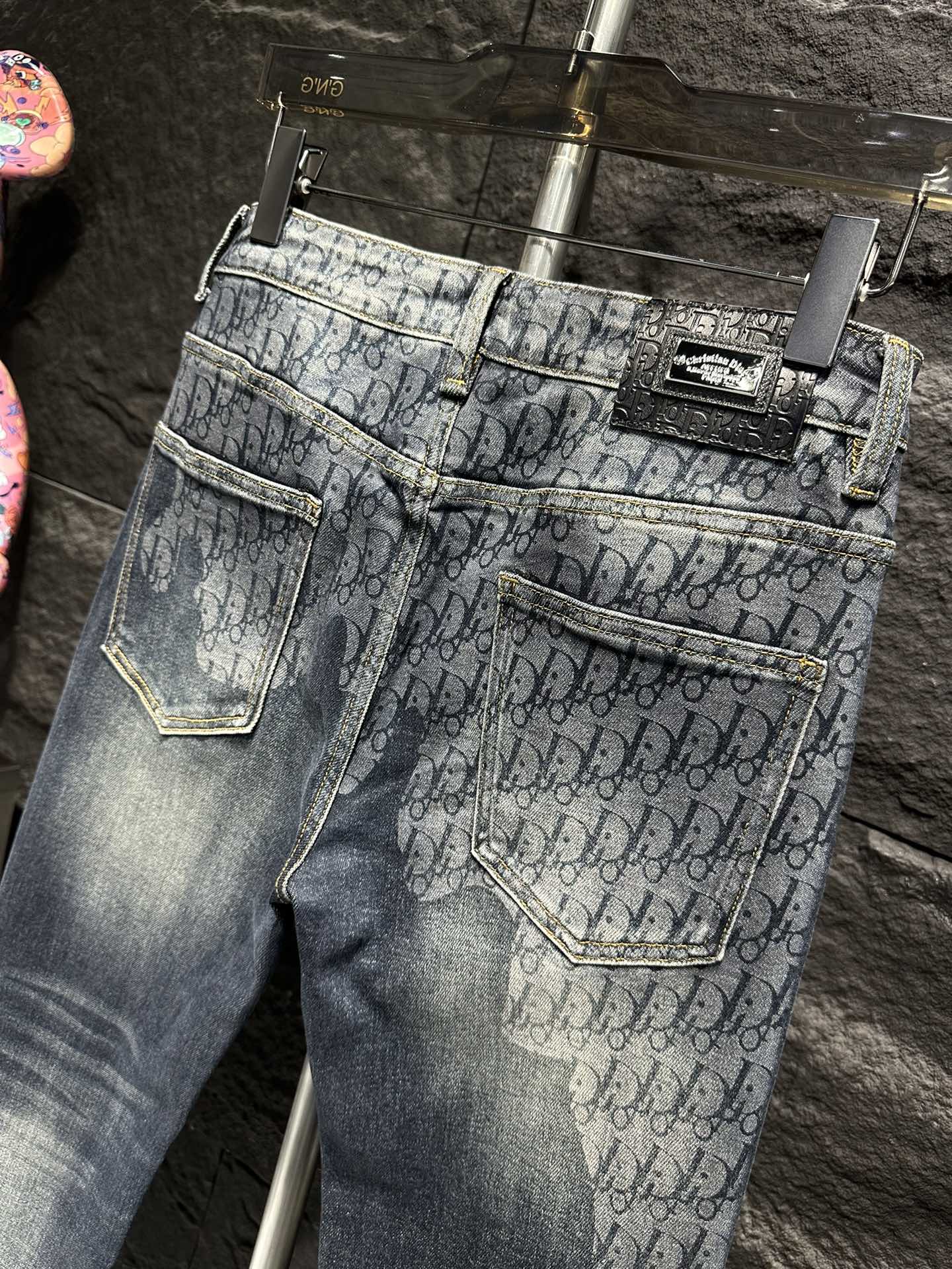 Dior All-Over Logo Jeans, Trendy Denim with Signature Pattern 9 i1746712511 193 0
