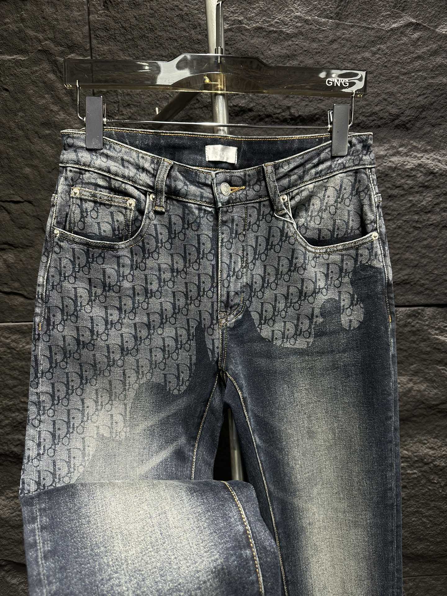 Dior All-Over Logo Jeans, Trendy Denim with Signature Pattern 6 i1746712511 2968 2