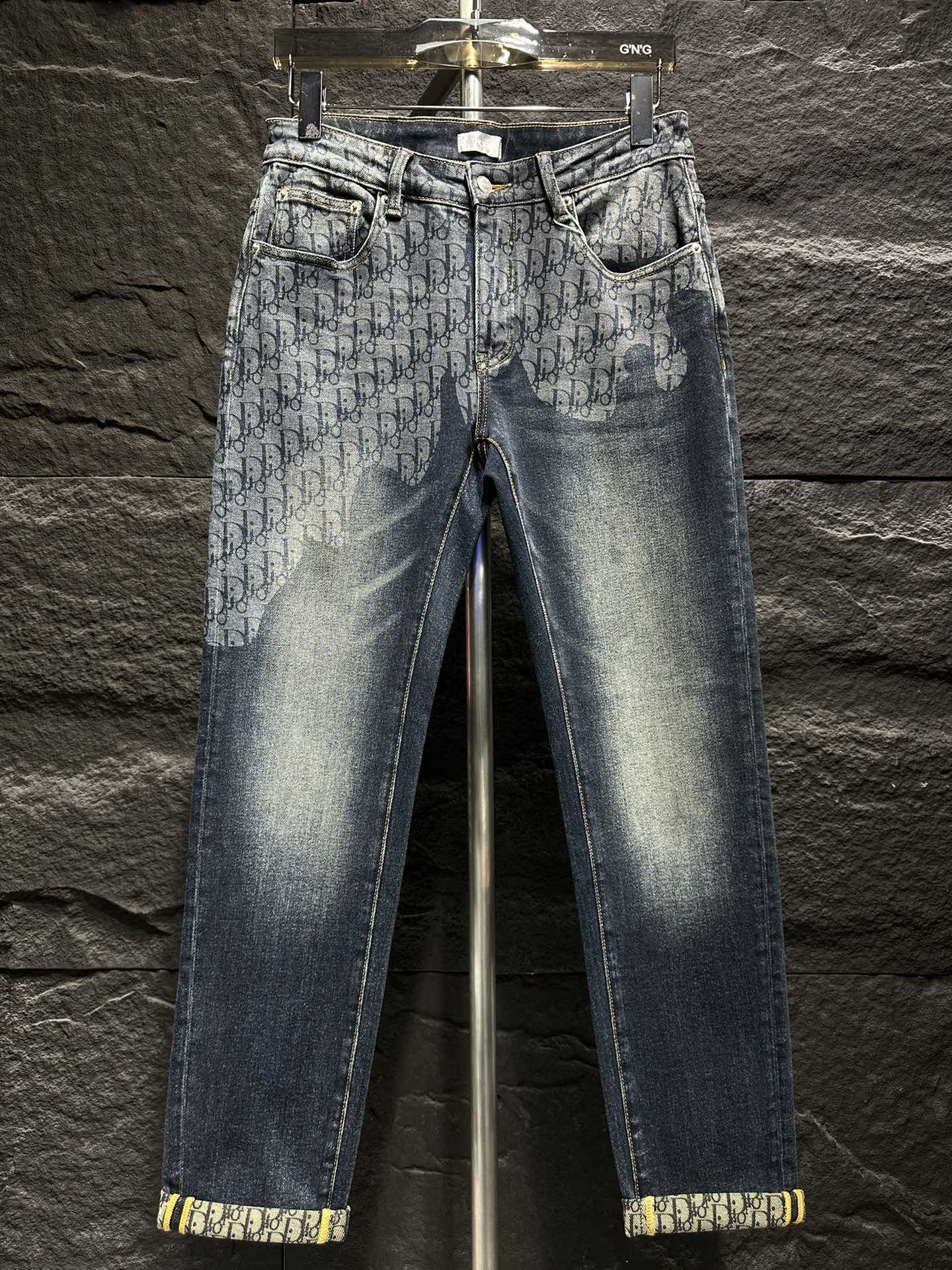 Dior All-Over Logo Jeans, Trendy Denim with Signature Pattern 2 i1746712511 8948 3