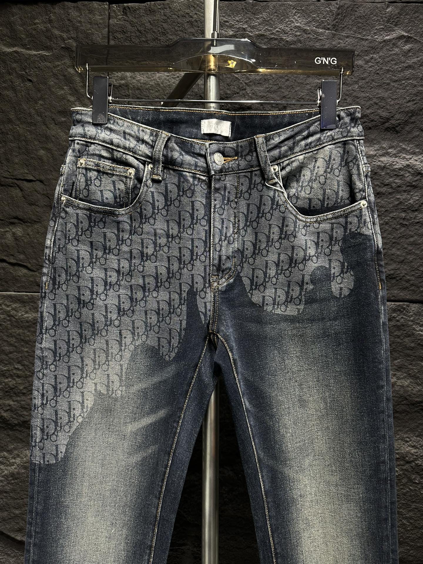 Dior All-Over Logo Jeans, Trendy Denim with Signature Pattern 4 i1746712535 2703 0