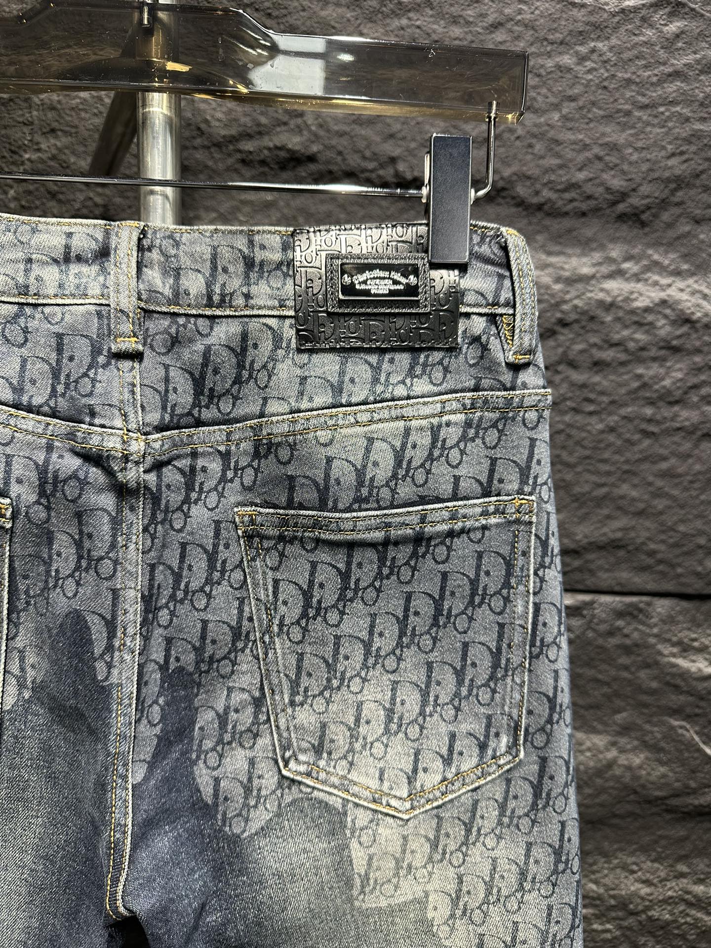 Dior All-Over Logo Jeans, Trendy Denim with Signature Pattern 8 i1746712536 5855 0