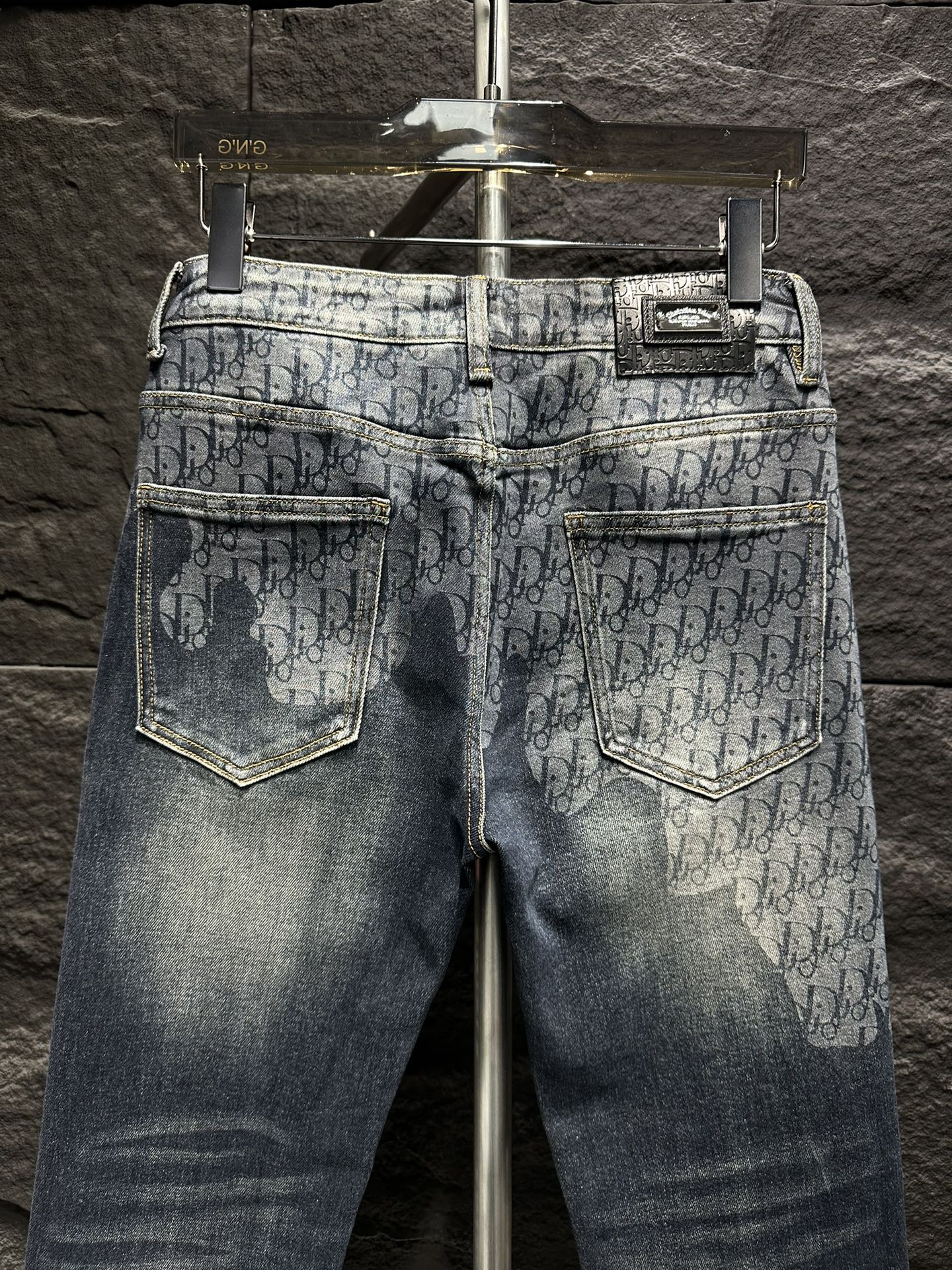 Dior All-Over Logo Jeans, Trendy Denim with Signature Pattern 10 i1746712536 6163 0