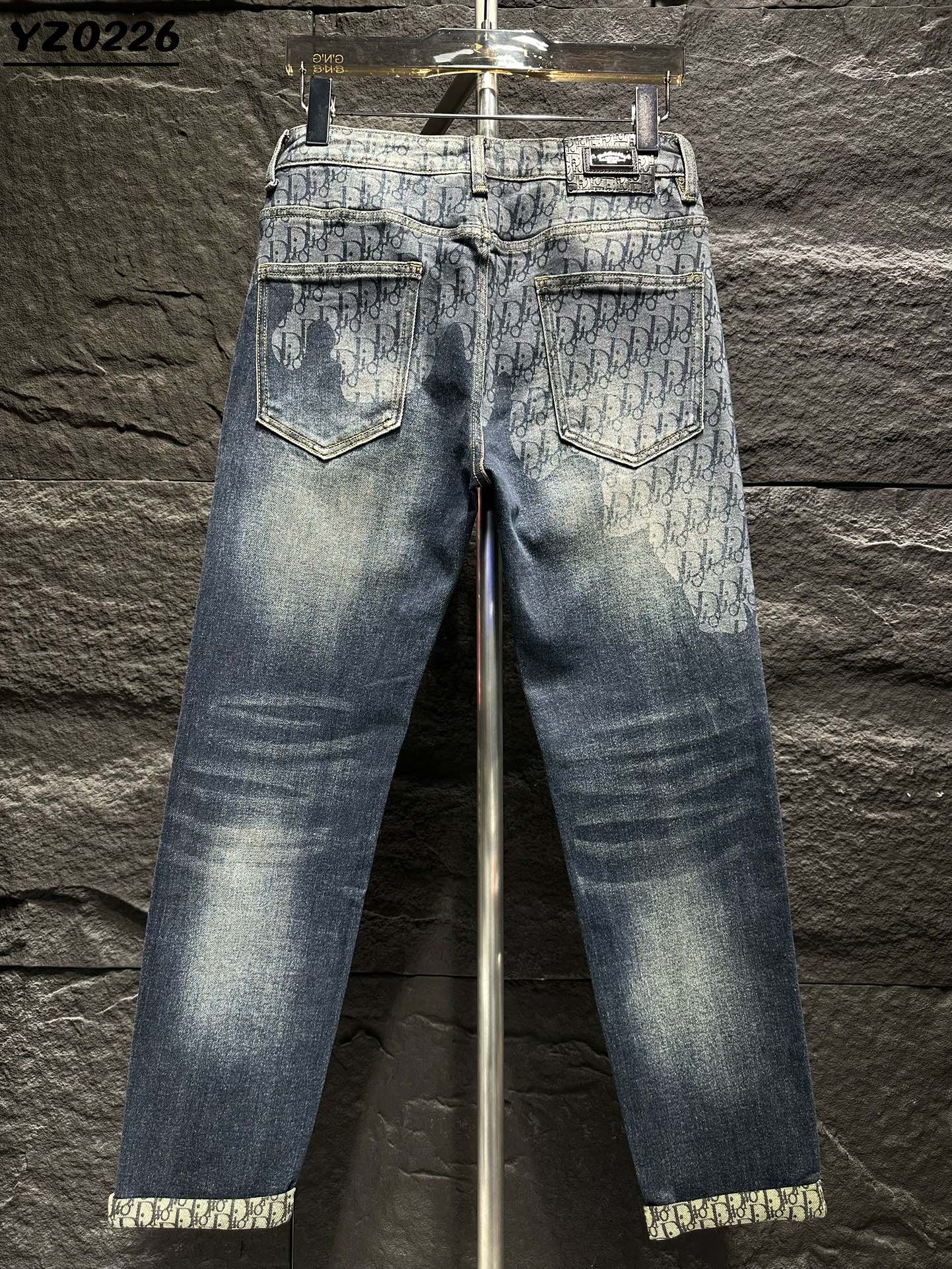 Dior All-Over Logo Jeans, Trendy Denim with Signature Pattern 3 i1746712536 6476 0