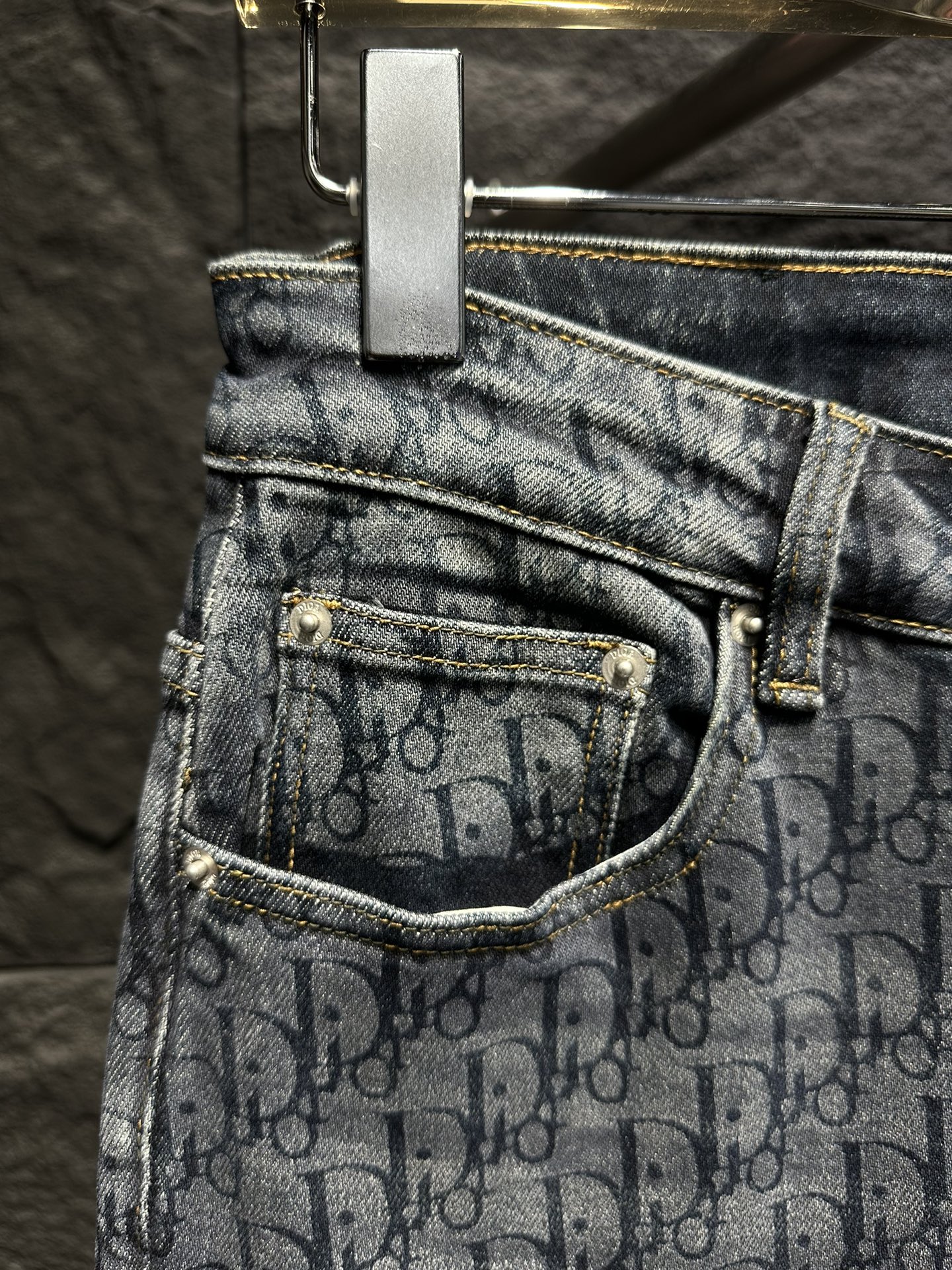 Dior All-Over Logo Jeans, Trendy Denim with Signature Pattern 5 i1746712536 6607 0