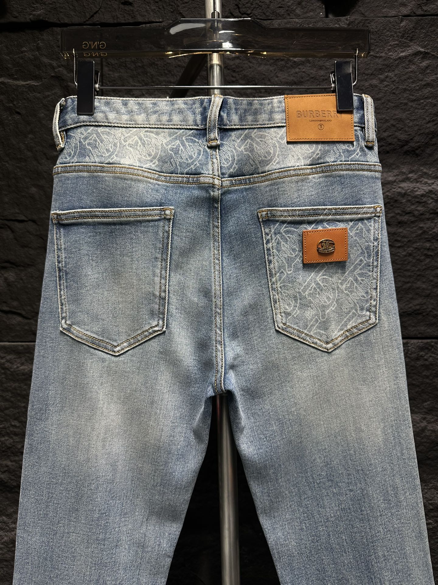 Gucci Men's Light Wash Denim Jeans with GG Pattern - Slim Fit 8 i1746712852 8897 0