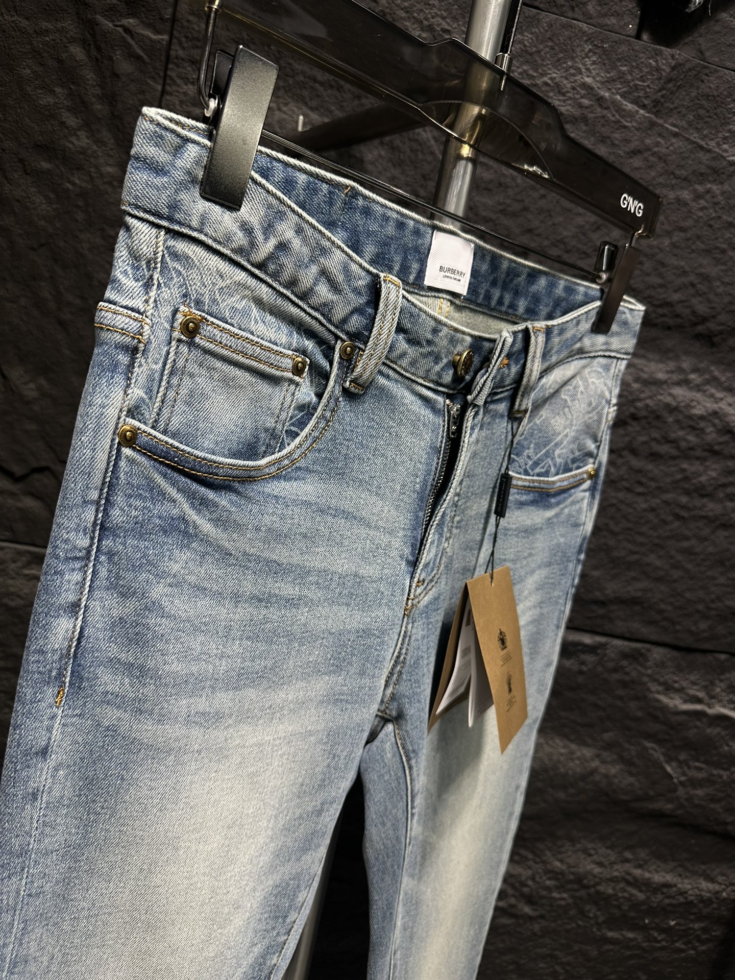 Gucci Men's Light Wash Denim Jeans with GG Pattern - Slim Fit 7 i1746712853 781 0