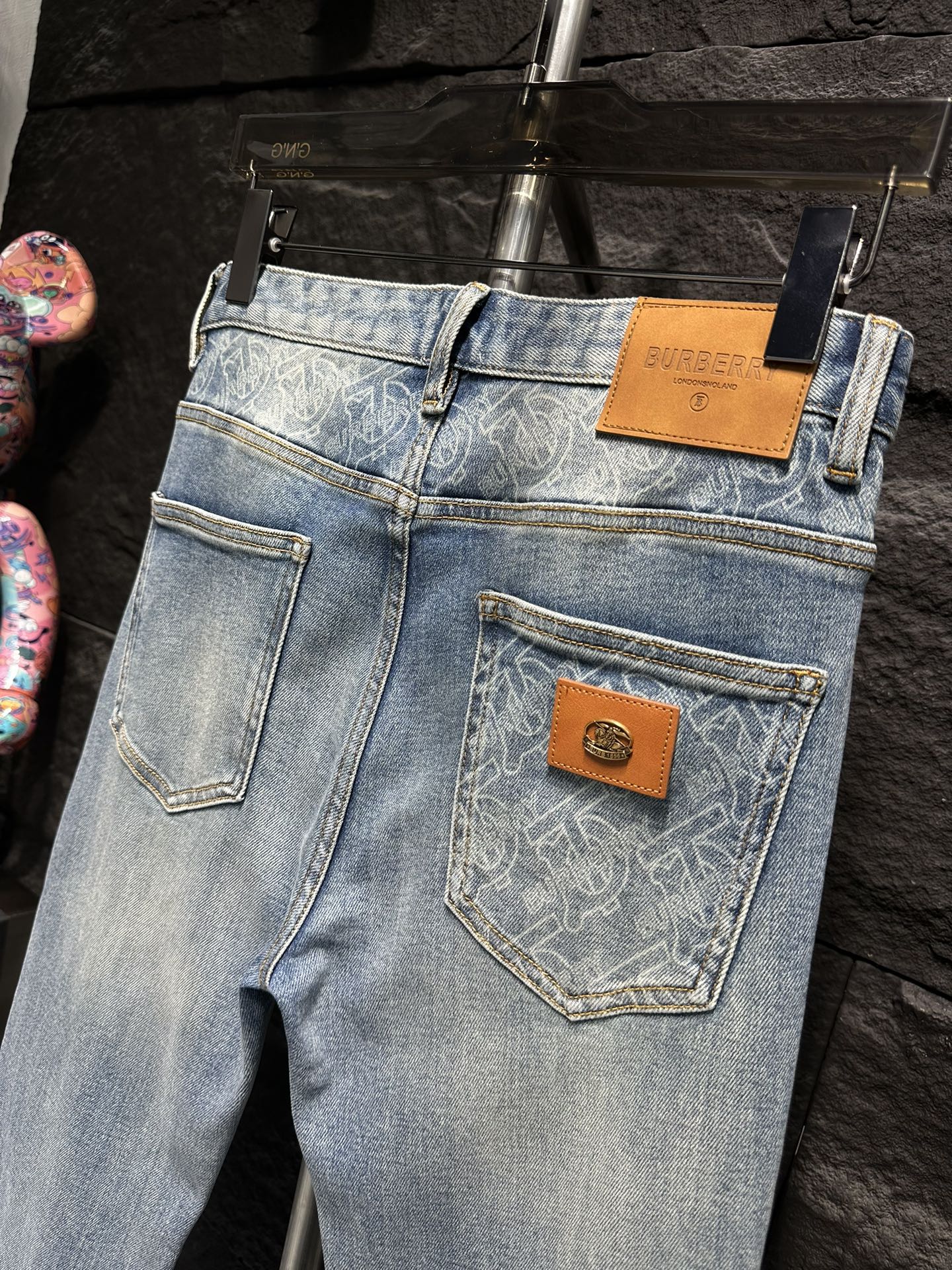 Gucci Men's Light Wash Denim Jeans with GG Pattern - Slim Fit 10 i1746712853 8563 0