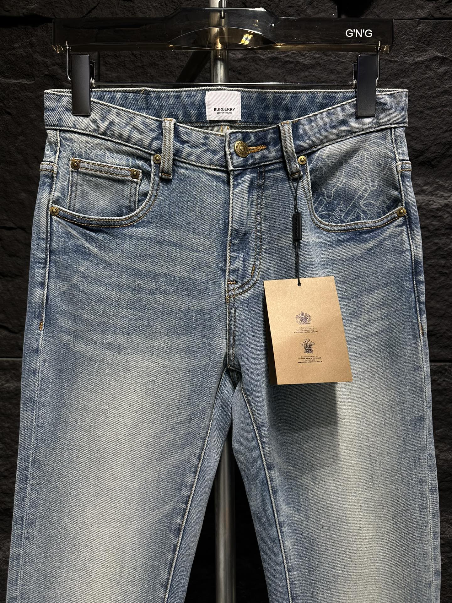 Gucci Men's Light Wash Denim Jeans with GG Pattern - Slim Fit 4 i1746712854 2691 0
