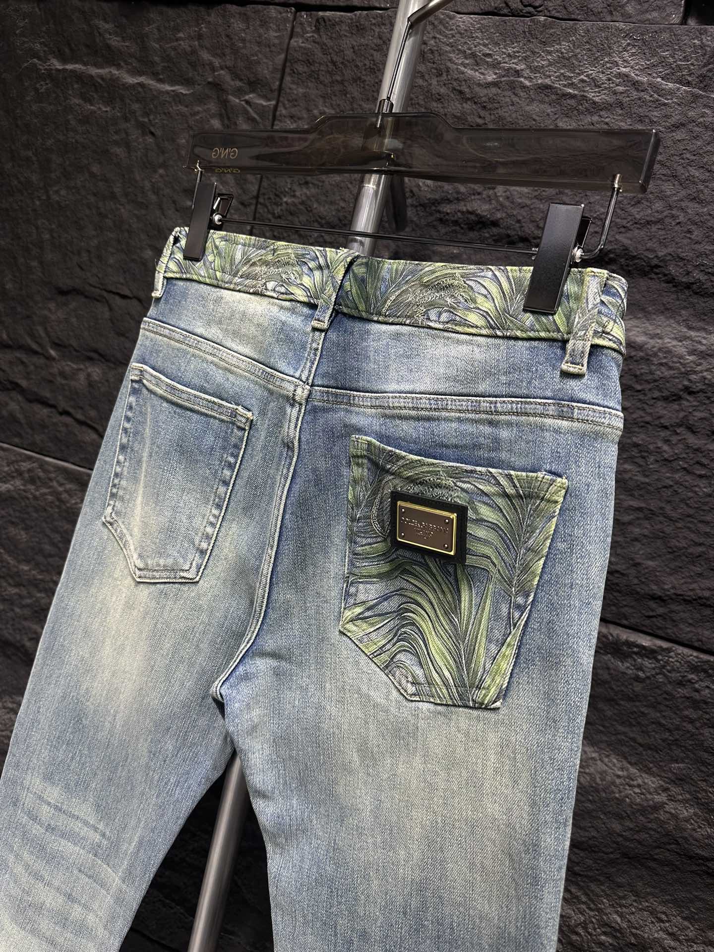 DG New Jeans - Slim Fit Denim with Palm Leaf Pocket Detail - Sizes 29-38 10 i1747044282 7485 0