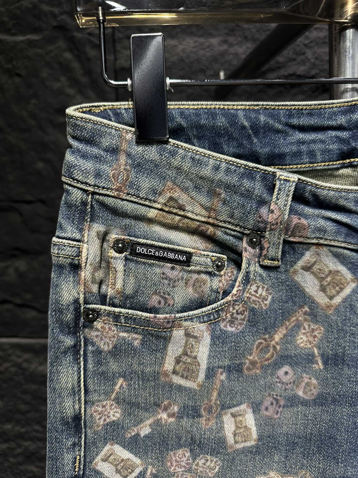 Dolce & Gabbana Distressed Embellished Slim-Fit Jeans, Sizes 29-38 4 i1747044319 7768 4