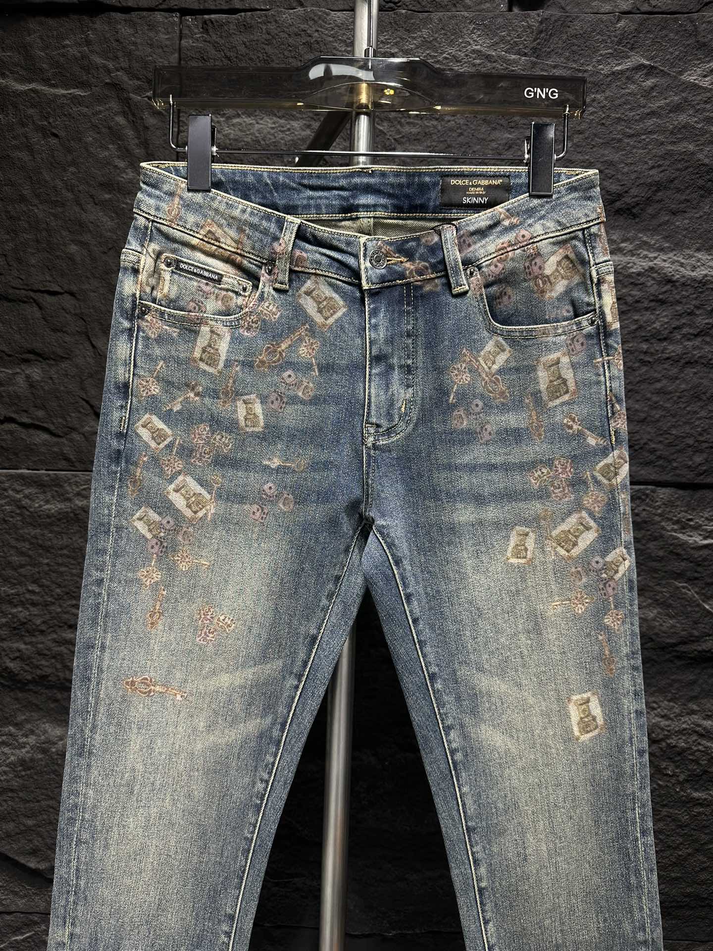 Dolce & Gabbana Distressed Embellished Slim-Fit Jeans, Sizes 29-38 3 i1747044320 2984 7