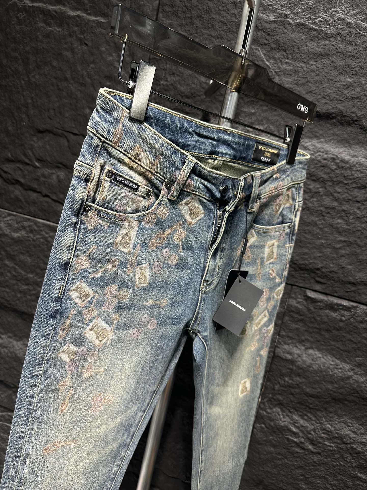 Dolce & Gabbana Distressed Embellished Slim-Fit Jeans, Sizes 29-38 6 i1747044320 8184 8