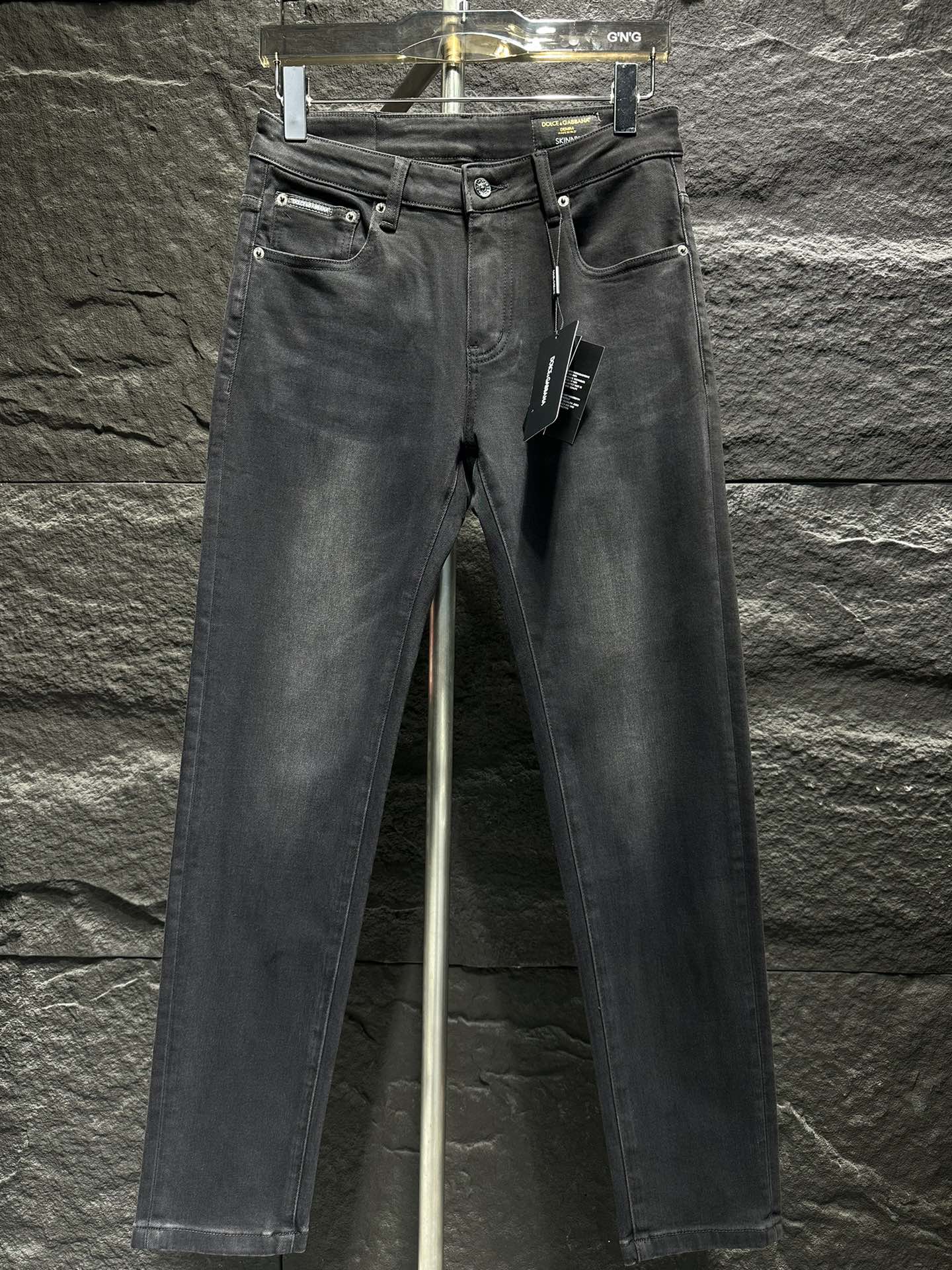 Dolce & Gabbana Men's Slim-Fit Black Wash Jeans with DG Logo 3 i1747547669 9575 3