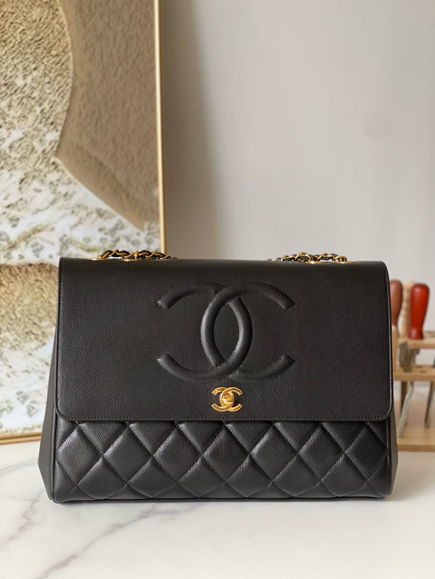 Chanel Borse Crossbody & Borse a Tracolla Nero Pelle bovina di pecora Catene