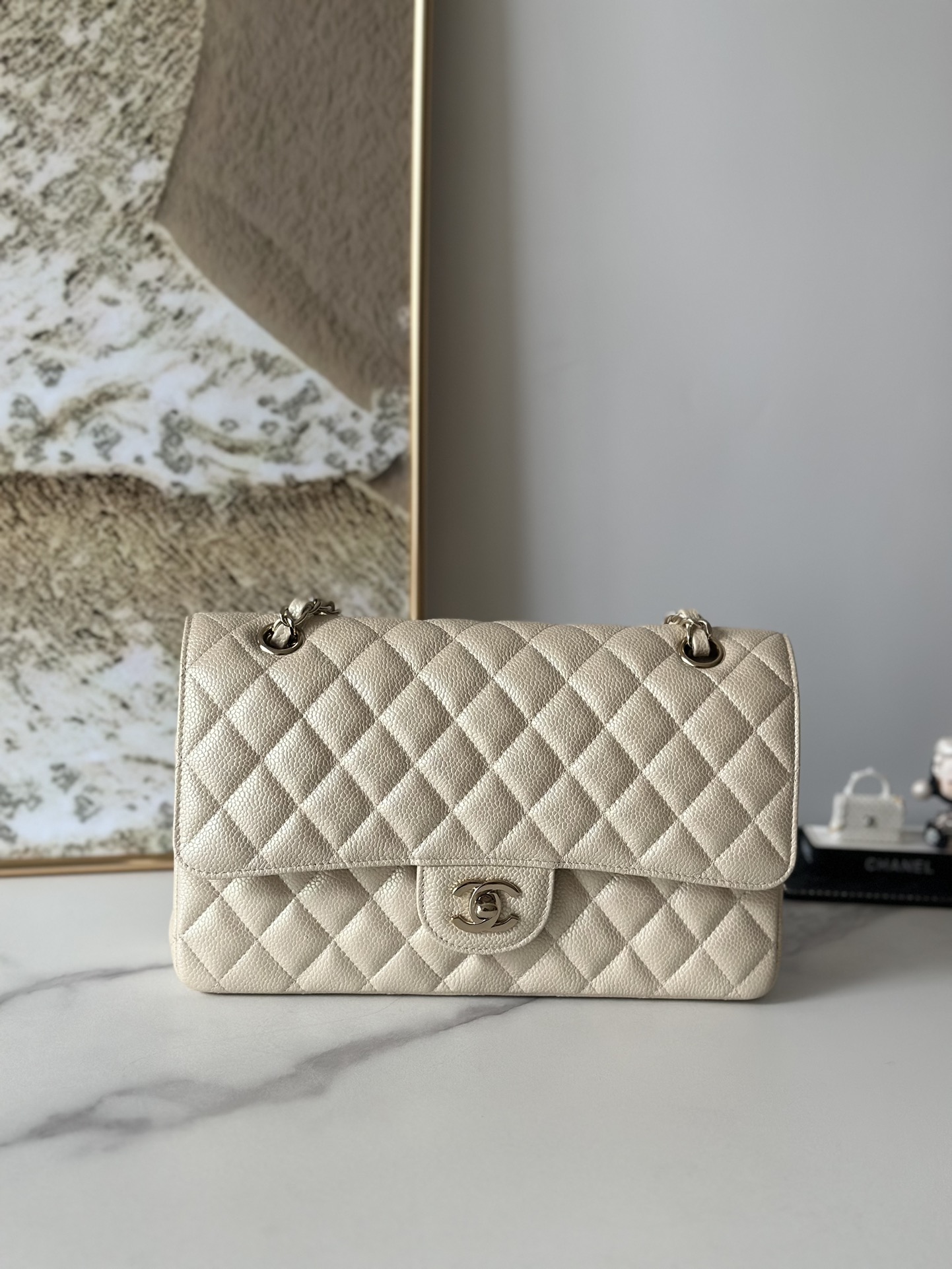 Chanel Classic Flap Bag Borse Crossbody & Borse a Tracolla Colore albicocca Rosa Pelle bovina Fashion Catene