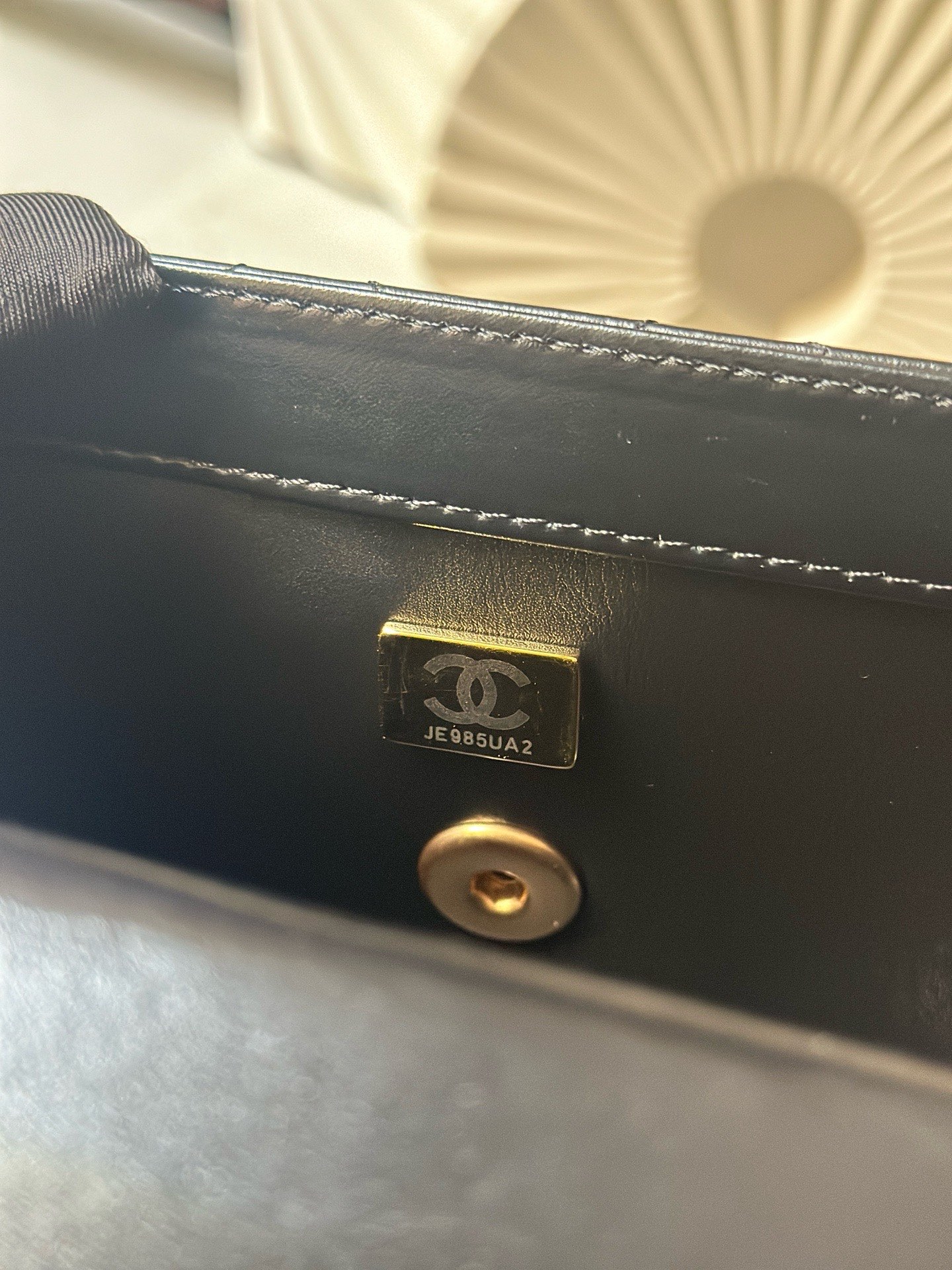 Chanel Style Black Leather Chain Bag Bags Chain Bag detail image 7 from source 776546