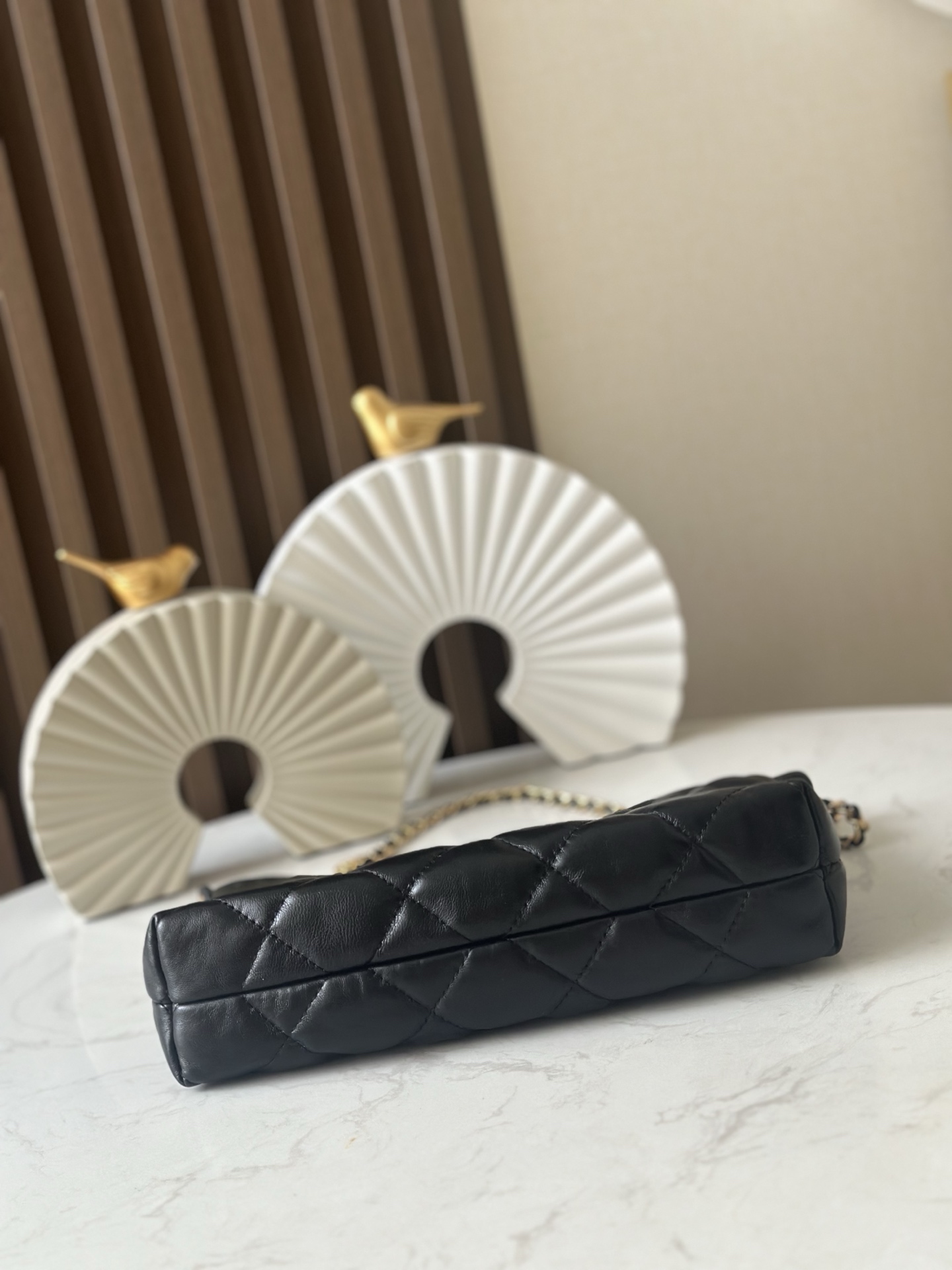 Chanel Style Black Leather Hobo Bag style reference detail image 7 from source 776542