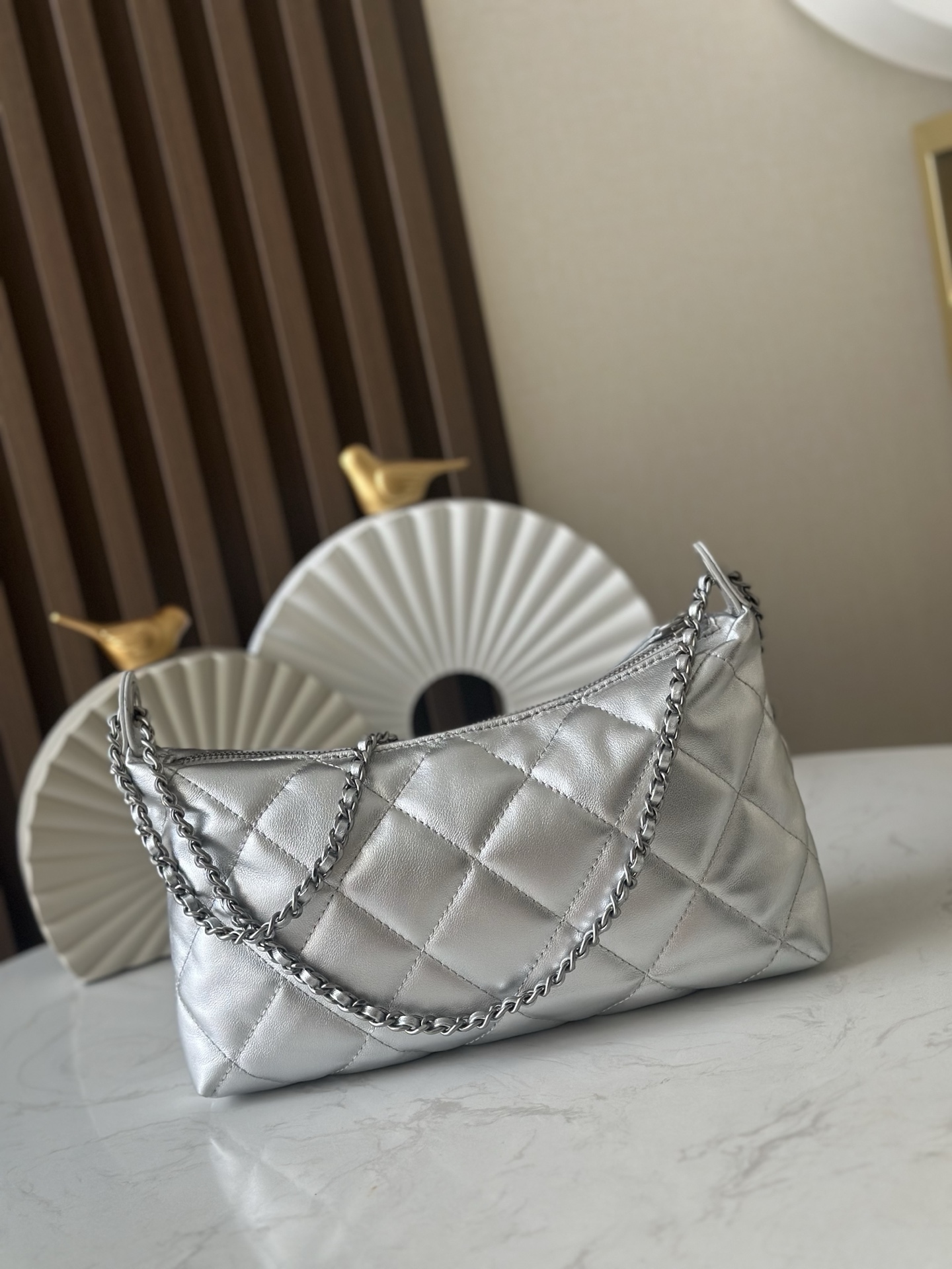 Chanel Style Leather Hobo Bag style reference detail image 4 from source 776543