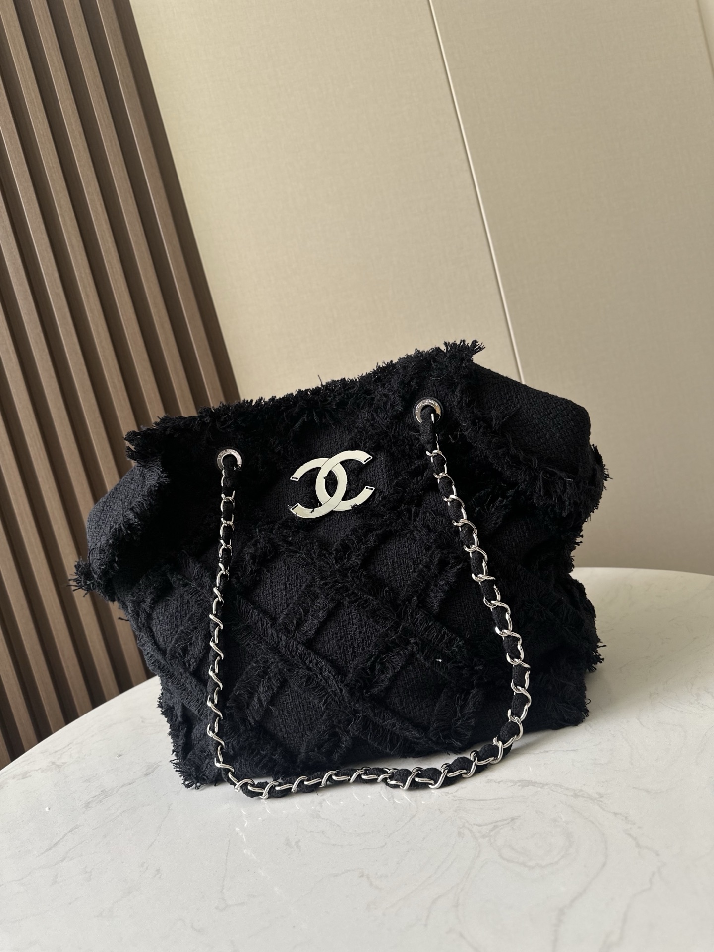 Chanel Style Black Tote Bag style reference detail image 1 from source 776549
