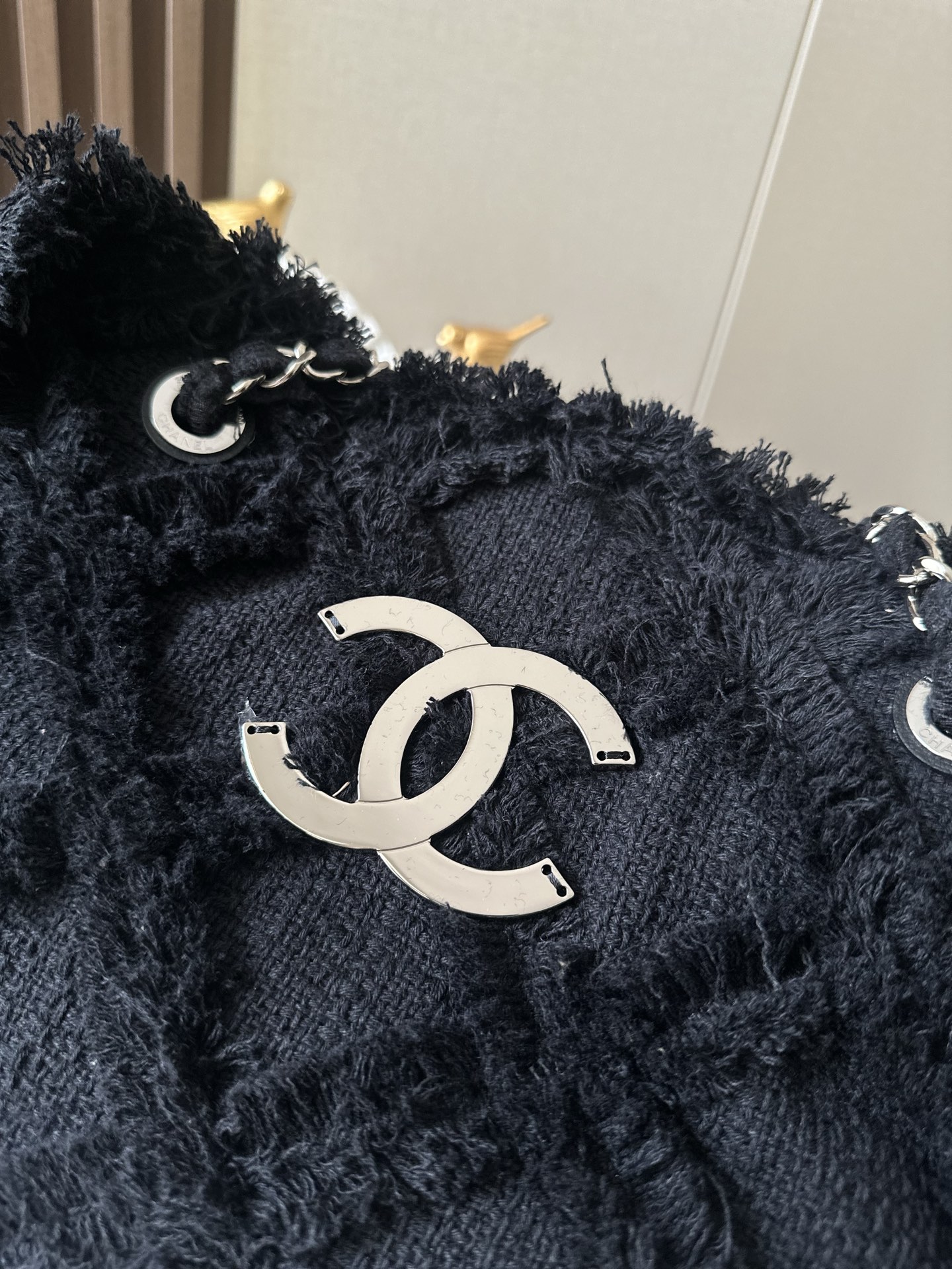 Chanel Style Black Tote Bag style reference detail image 7 from source 776549