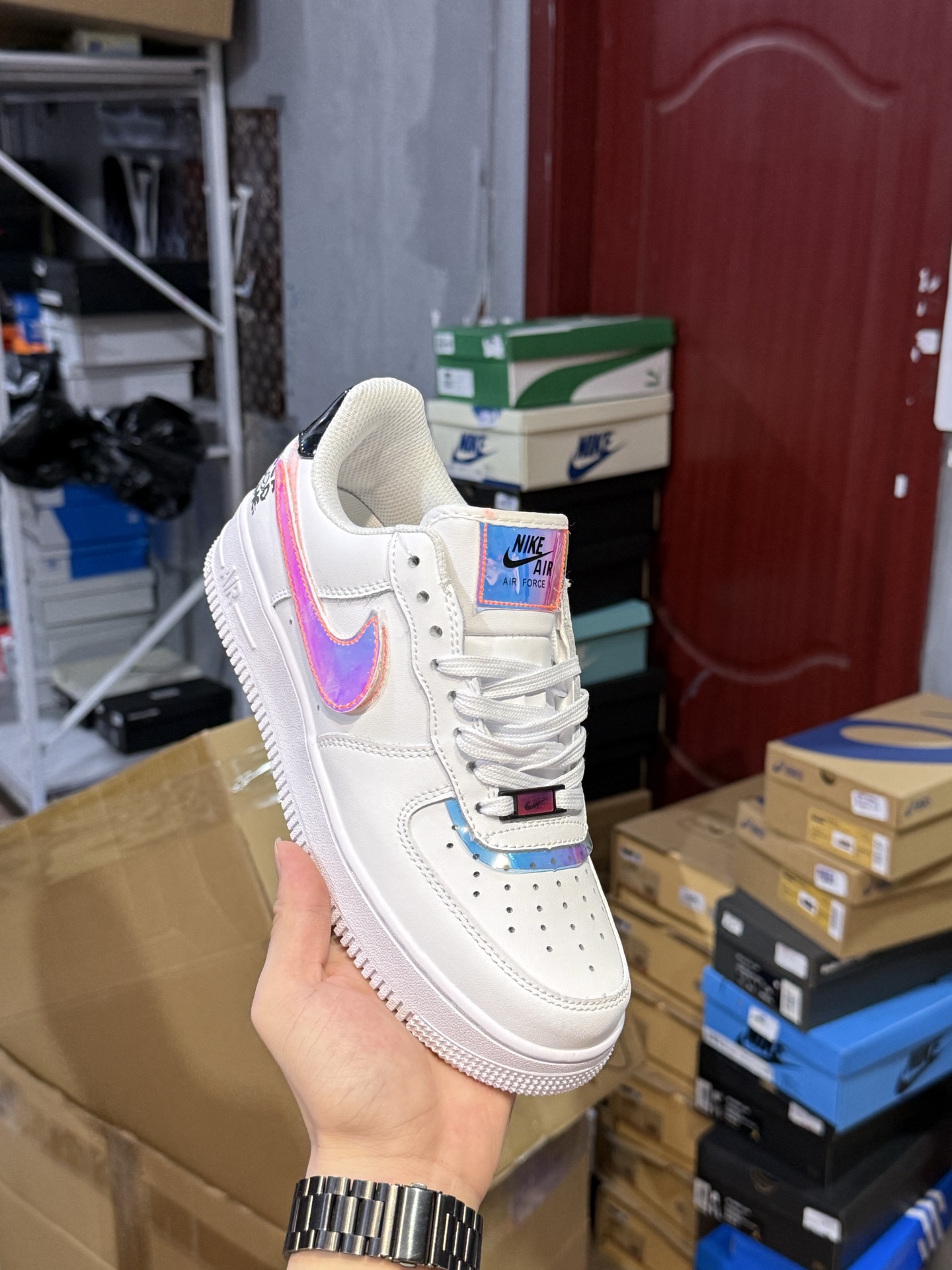 Nike Air Force 1 Low Top Sneakers - Ivory/Green Color, Limited Edition 11 i1754574815398 8731 0 13