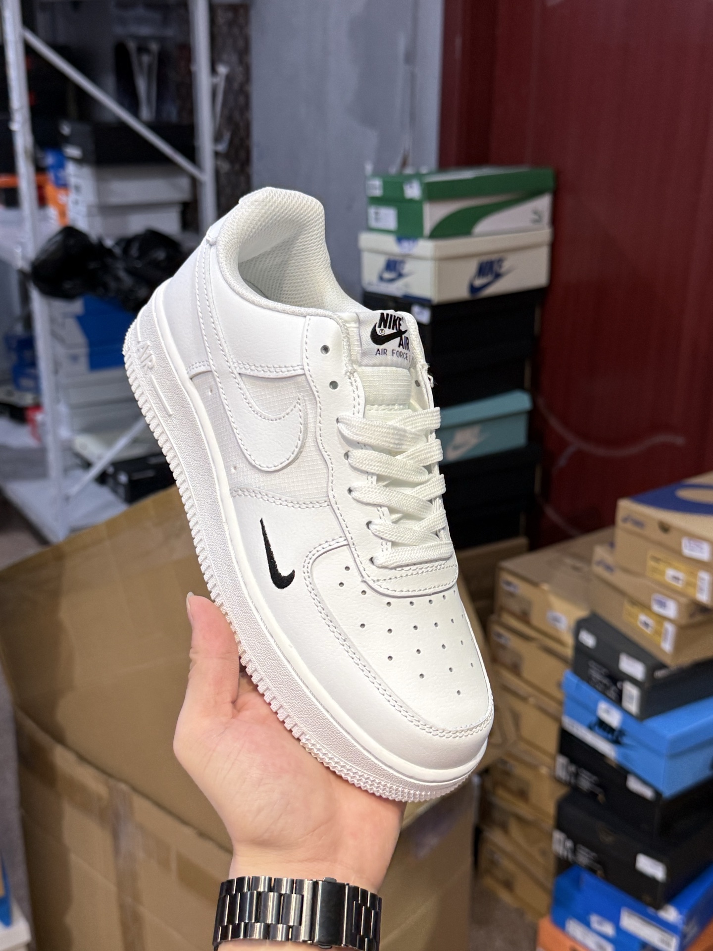 Nike Air Force 1 Low Top Sneakers - Ivory/Green Color, Limited Edition 9 i1754574818608 806 0 11
