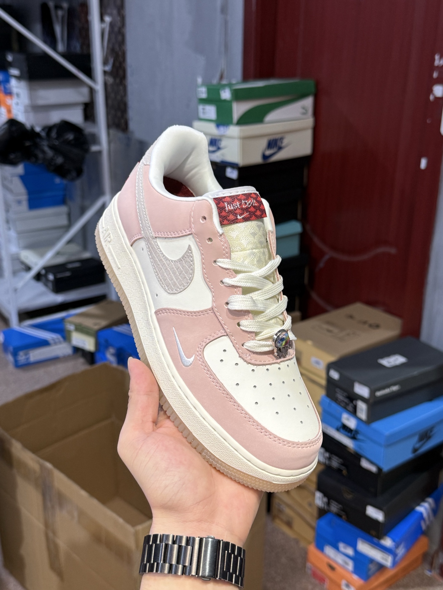 Nike Air Force 1 Low Top Sneakers - Ivory/Green Color, Limited Edition 3 i1754574820938 280 0 2