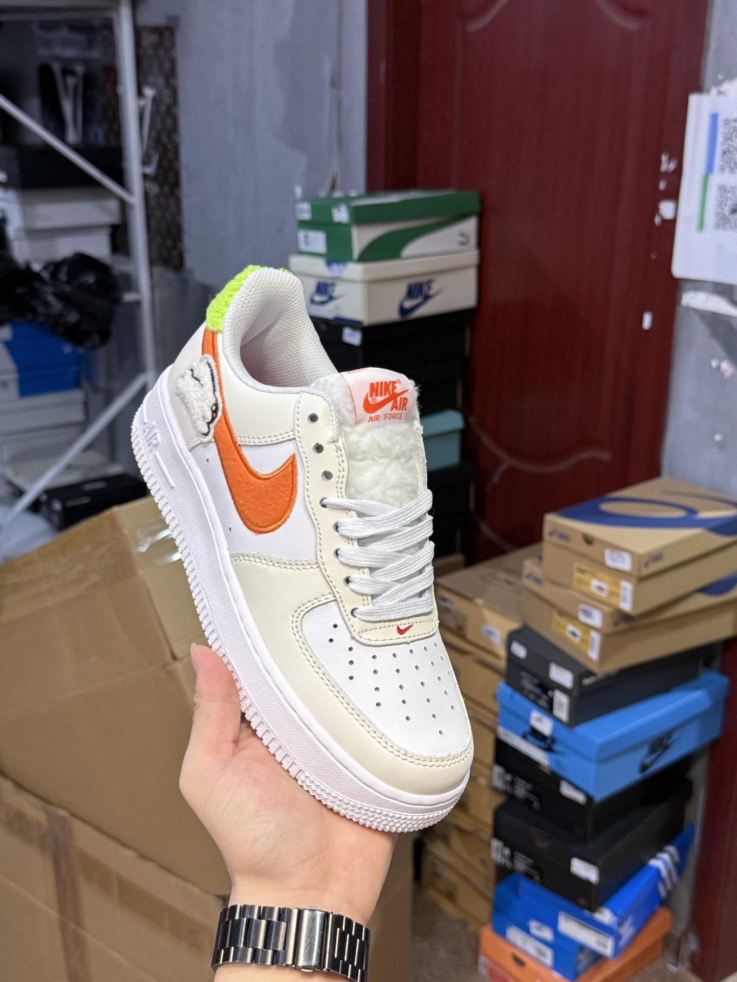 Nike Air Force 1 Low Top Sneakers - Ivory/Green Color, Limited Edition 12 i1754574821014 8508 0 14