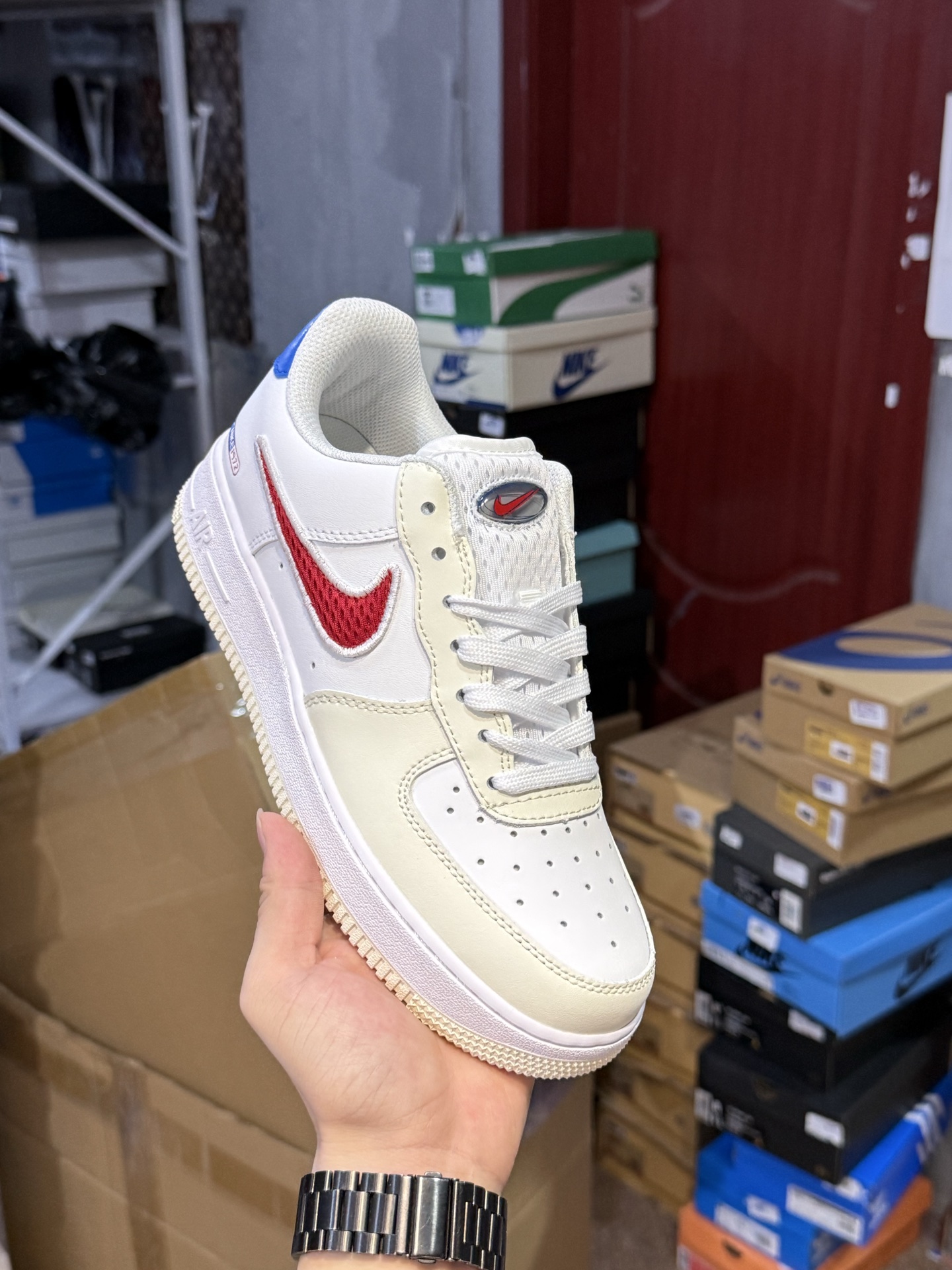 Nike Air Force 1 Low Top Sneakers - Ivory/Green Color, Limited Edition 10 i1754574821015 2211 0 12