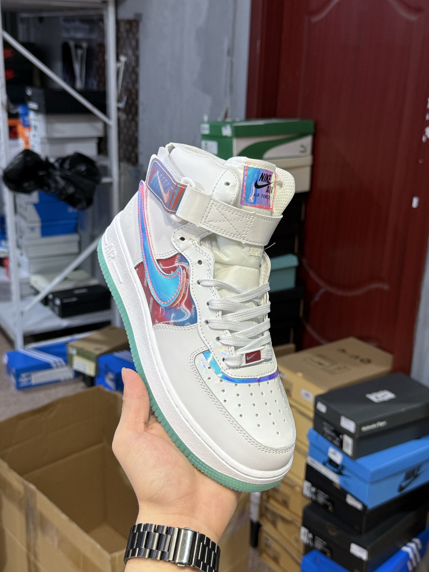 Nike Air Force 1 Low Top Sneakers - Ivory/Green Color, Limited Edition 4 i1754574823229 5629 0 3