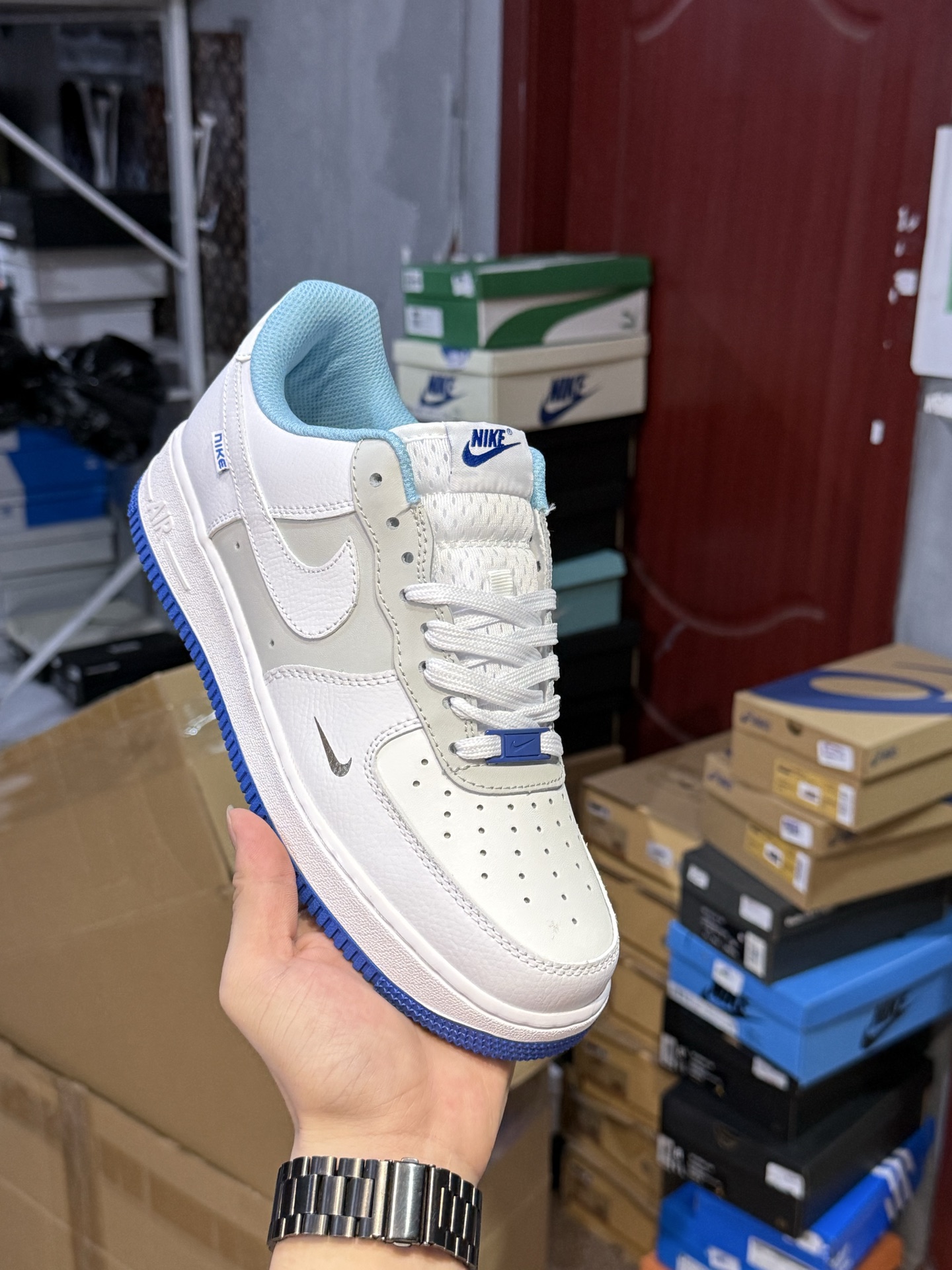 Nike Air Force 1 Low Top Sneakers - Ivory/Green Color, Limited Edition 13 i1754574823252 8081 0 15