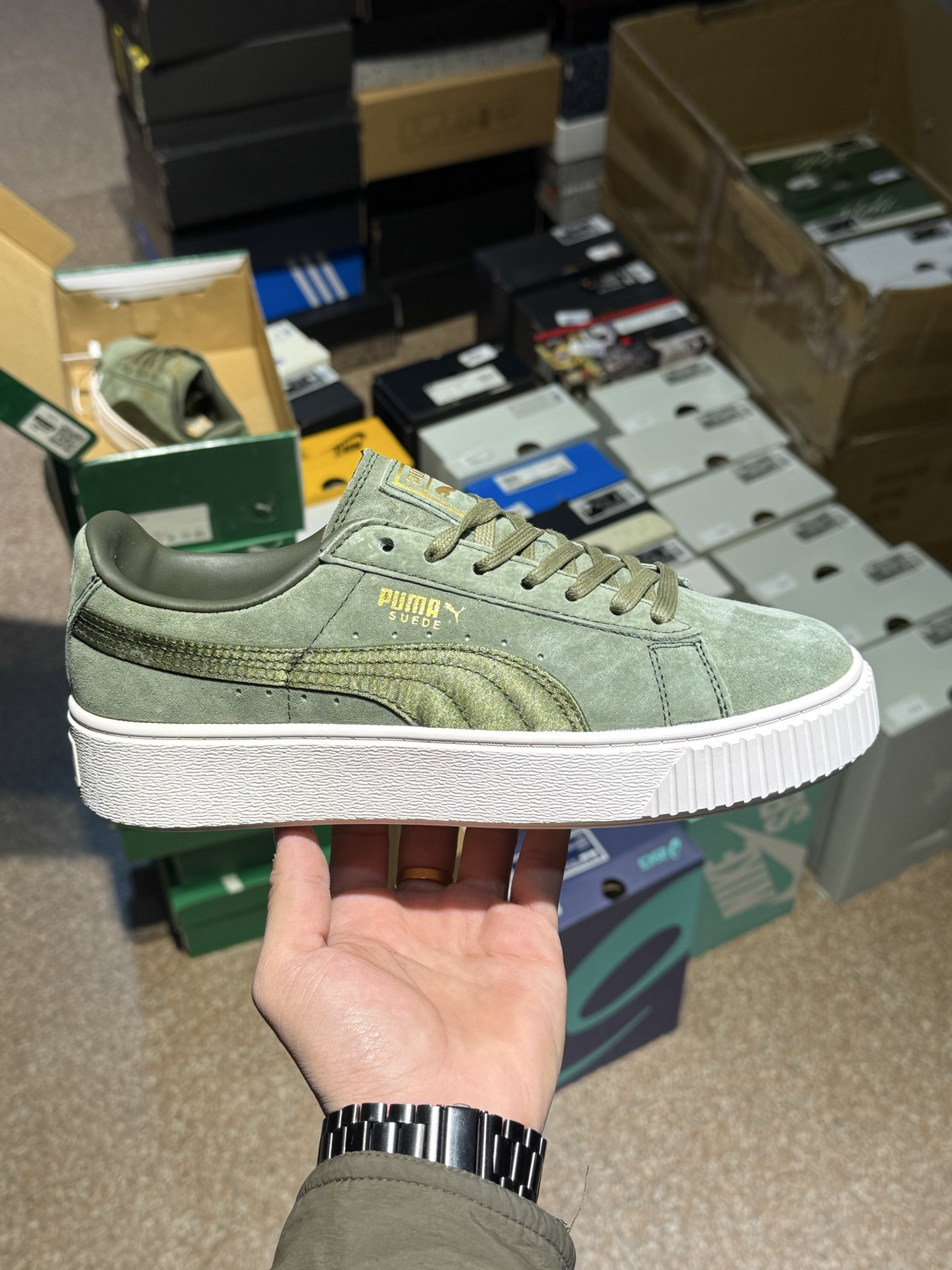 💰75 绿X特供🧨福利特价🧧
 Puma Bella UT Leather 彪马时尚休闲运动鞋 402186 07 尺码：35-45（半）