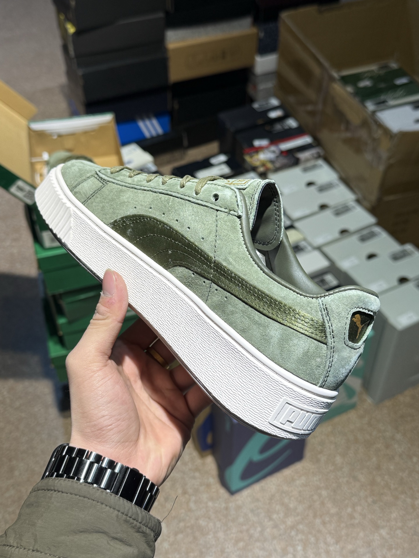 💰75 绿X特供🧨福利特价🧧
 Puma Bella UT Leather 彪马时尚休闲运动鞋 402186 07 尺码：35-45（半）