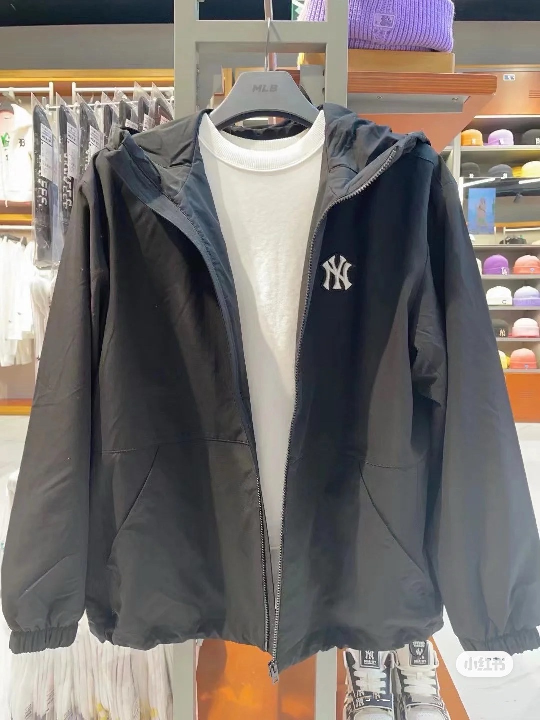 SY955# MLB Embroidered Zipper Cape and Dress Set for Men and Women - 图片 9