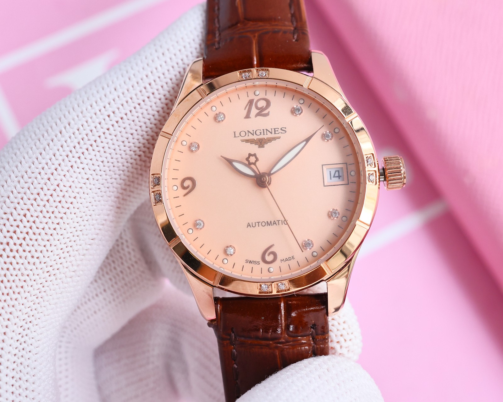 Luxurious Women’s Wristwatch: 1840-KIMP1955, Italian Leather, Sapphire Crystal, 100m Waterproof - 图片 4