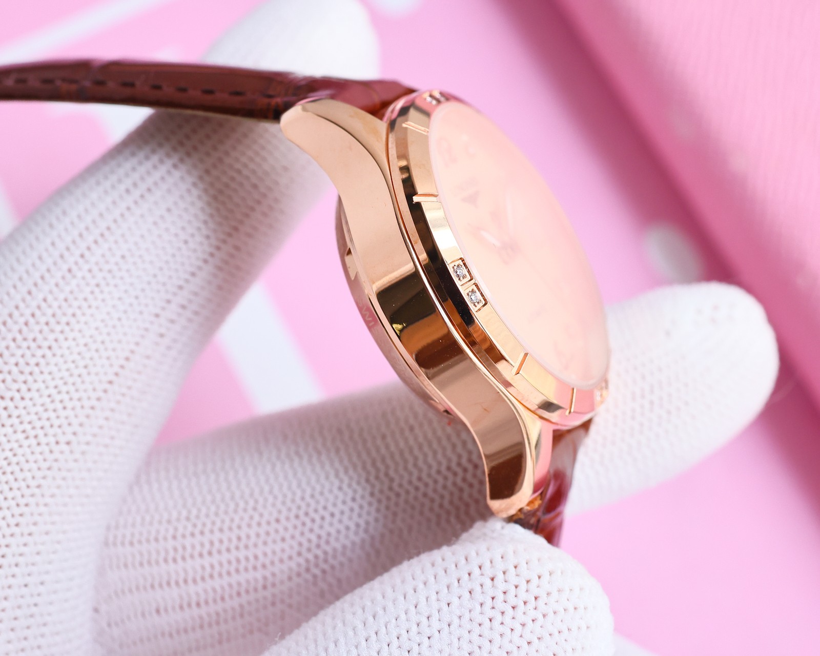 Luxurious Women’s Wristwatch: 1840-KIMP1955, Italian Leather, Sapphire Crystal, 100m Waterproof - 图片 7