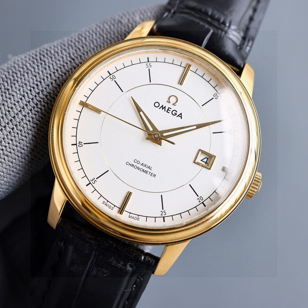 “Omega Disk Fly Series: Blanche 1725 Gold Watch with 8115 Cores, 316L Steel Casing, 48-Hour Power Reserve” - 图片 8