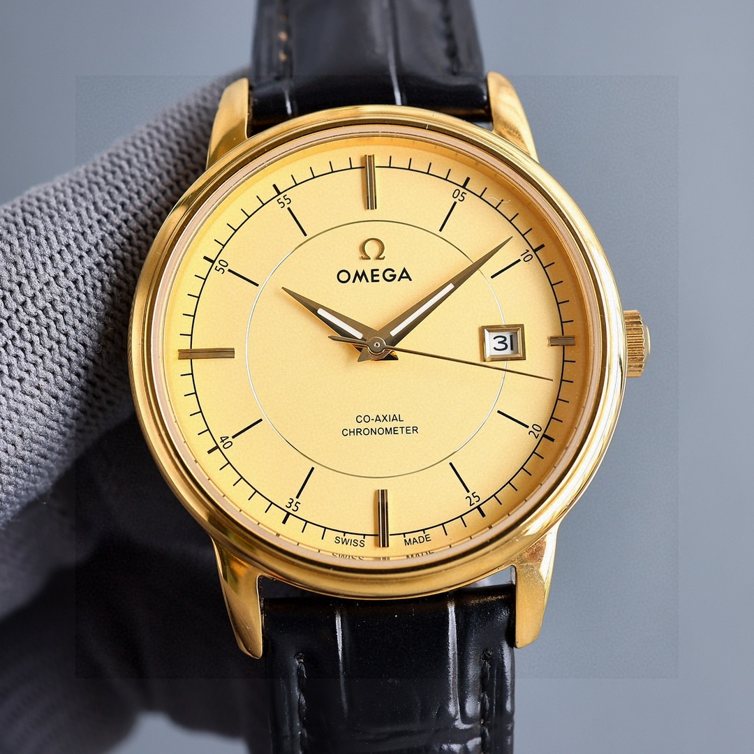 Title: Omega Disk Fly Series Watch Features Blanche 1725 Gold Design, 316L Steel Casing, 8115 Core, 40mm Diameter, 48-Hour Power. - 图片 2