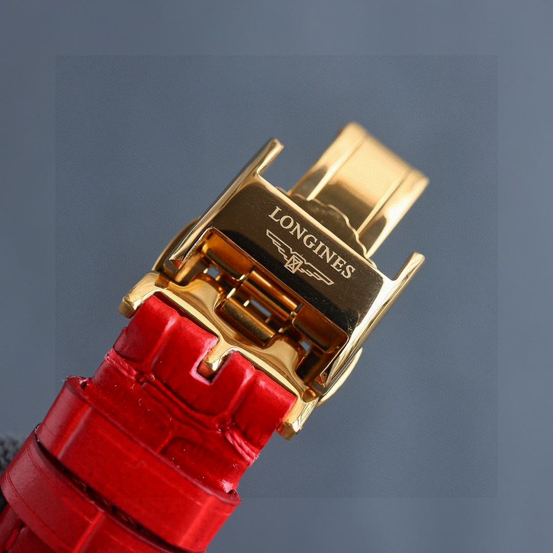 “White Zen 1840 Gold P 1955 Women’s Wristwatch: Luxury Design with Italian Leather and Sapphire Crystal Glass” - 图片 9