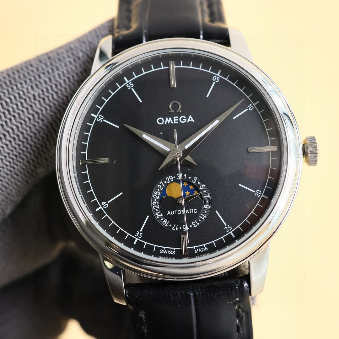 Omega Style Beige Leather Watches Watches Watches detail image 4 from source 765567
