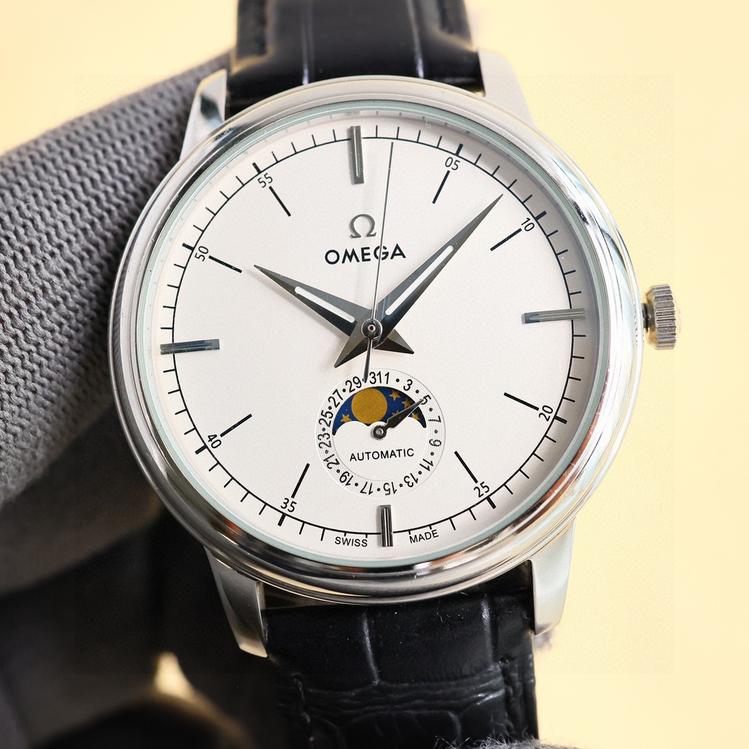 Omega（欧米茄） Style Beige Leather Watches Lookbook Reference image 2
