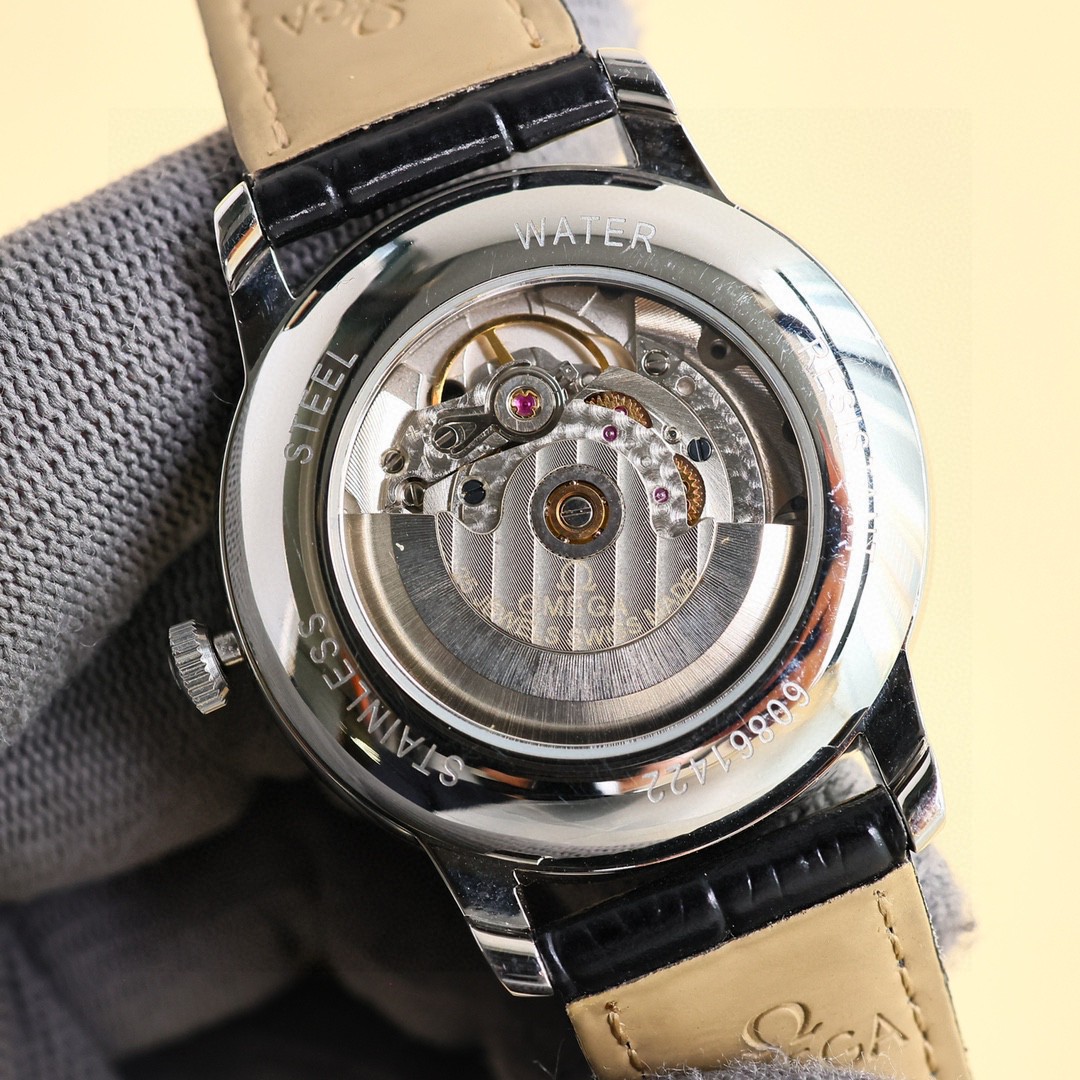 Omega Style Beige Leather Watches Watches Watches detail image 8 from source 765567