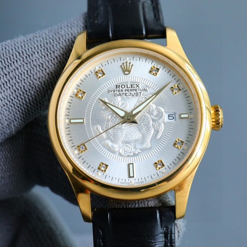 Rolex Men's Watch with Unique Dial Design, Sapphire Crystal, and Leather Band 1 Rolex Men's Watch with Unique Dial Design, Sapphire Crystal, and Leather Band