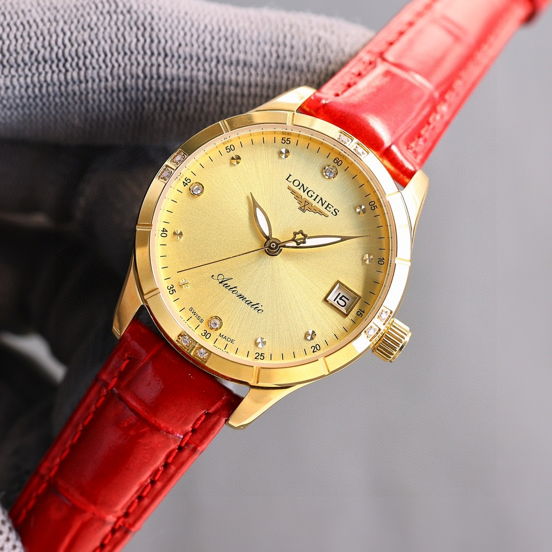 “White Zip Women’s Wristwatch: 1840-1955, Red Book, Sapphire Crystal, Italian Cow Skin, 100m Waterproof” - 图片 3