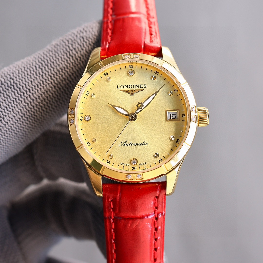 “White Zip Women’s Wristwatch: 1840-1955, Red Book, Sapphire Crystal, Italian Cow Skin, 100m Waterproof”
